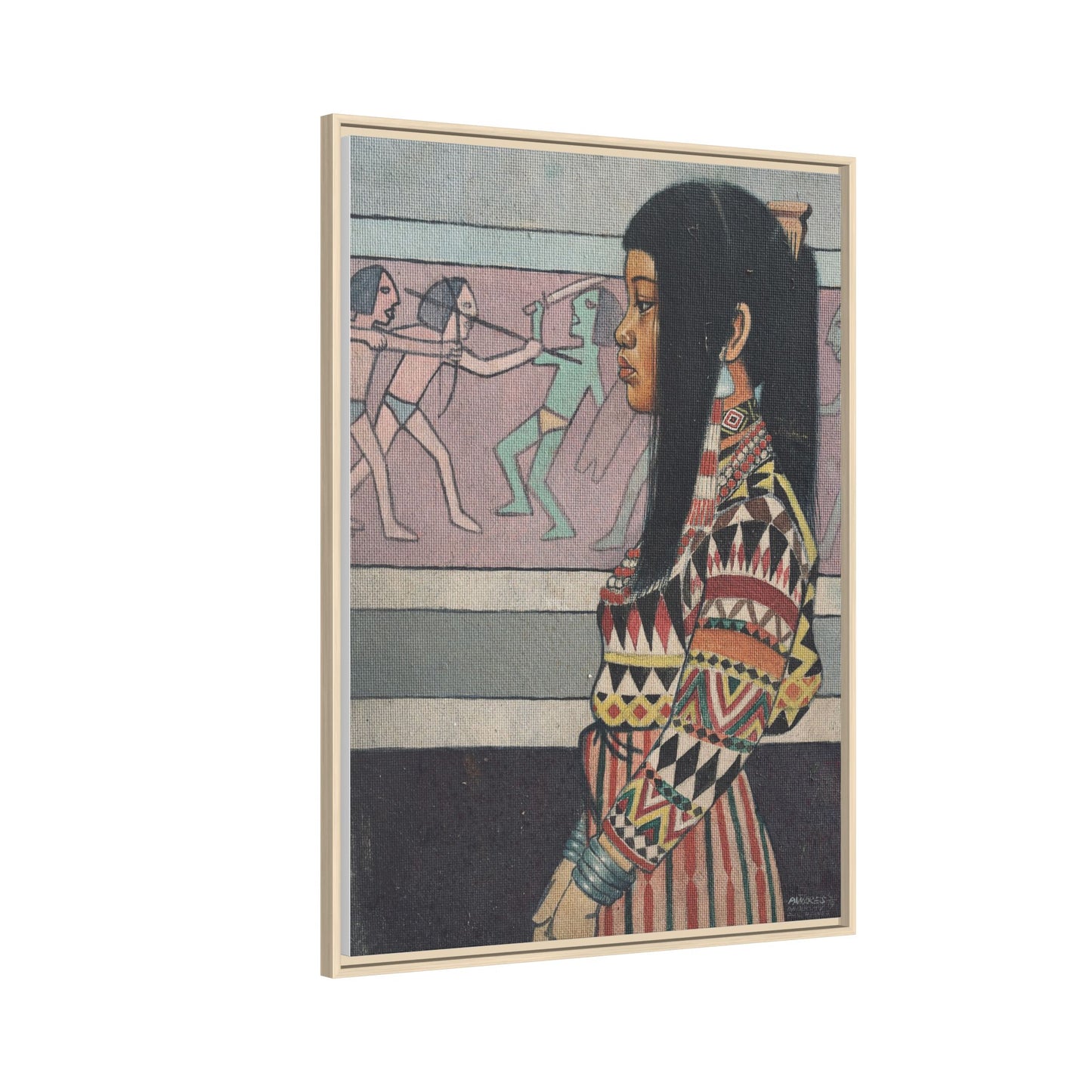 A T'boli Girl (1979) - Framed Canvas Print