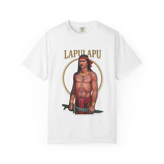 Lapulapu Warrior White T-Shirt, Kadaugan sa Mactan Heritage Graphic Tee