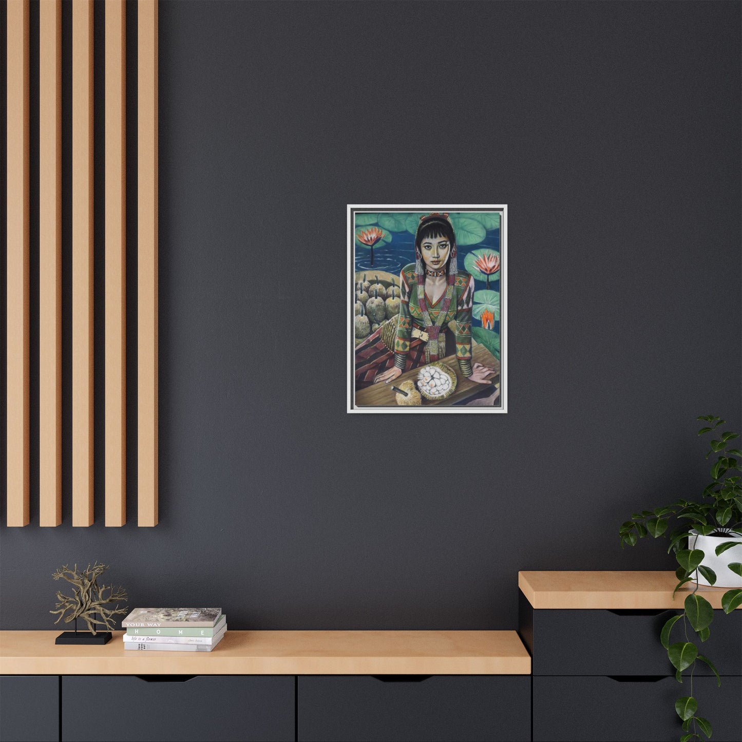 T’boli Girl with Marang (2020) - Framed Canvas Print