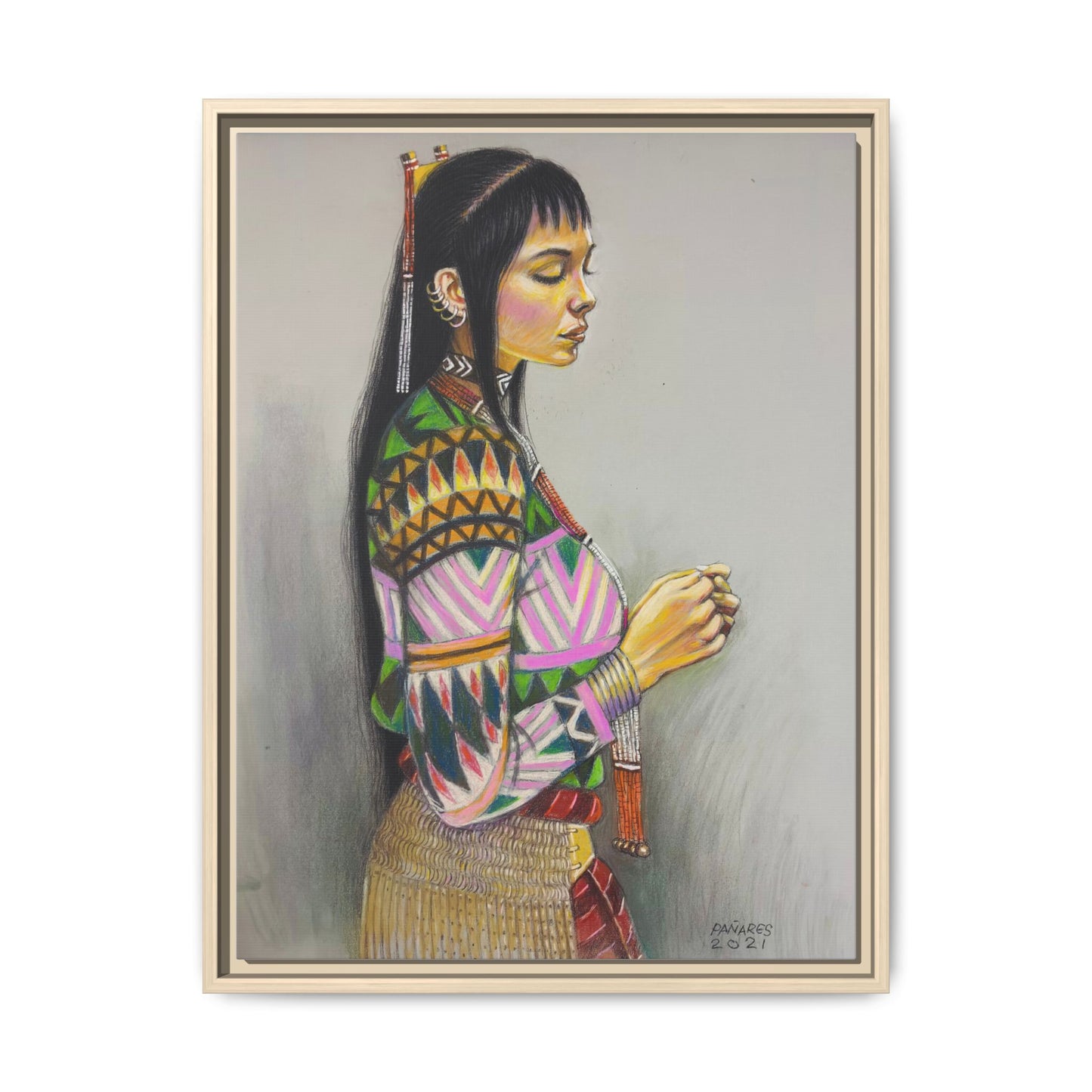T’boli Girl (2021) - Framed Canvas Print
