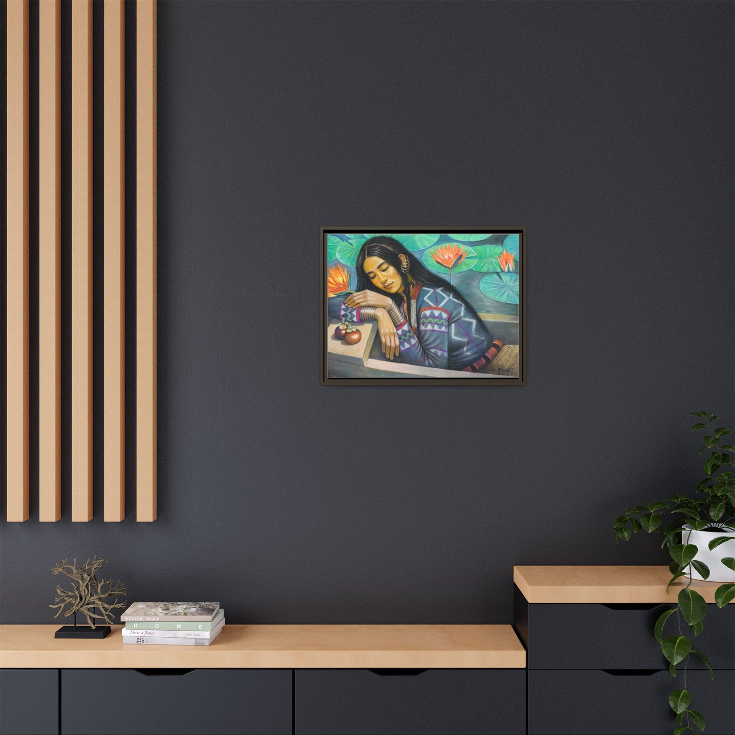 T'boli Girl by the Lake (2021)- Framed Canvas Print