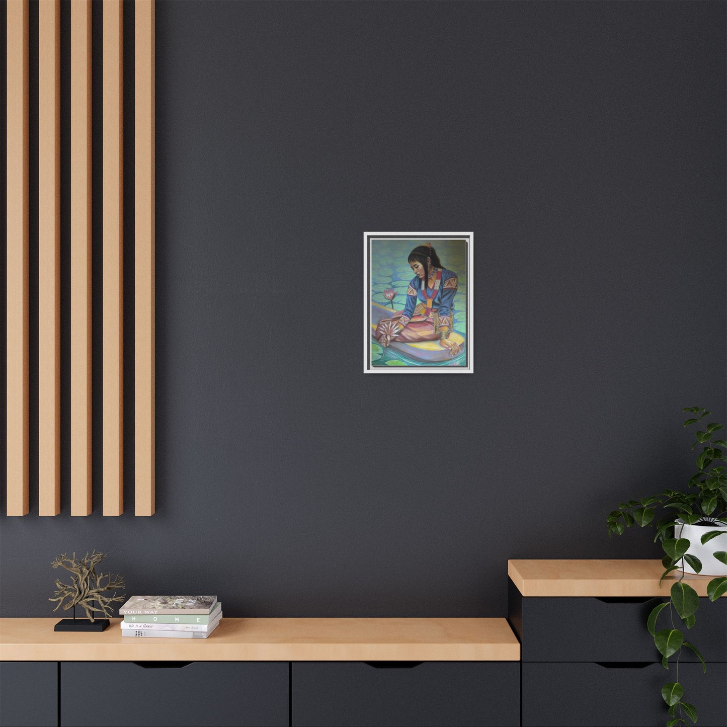 A T'boli Maiden in a Boat (2018)- Framed Canvas Print