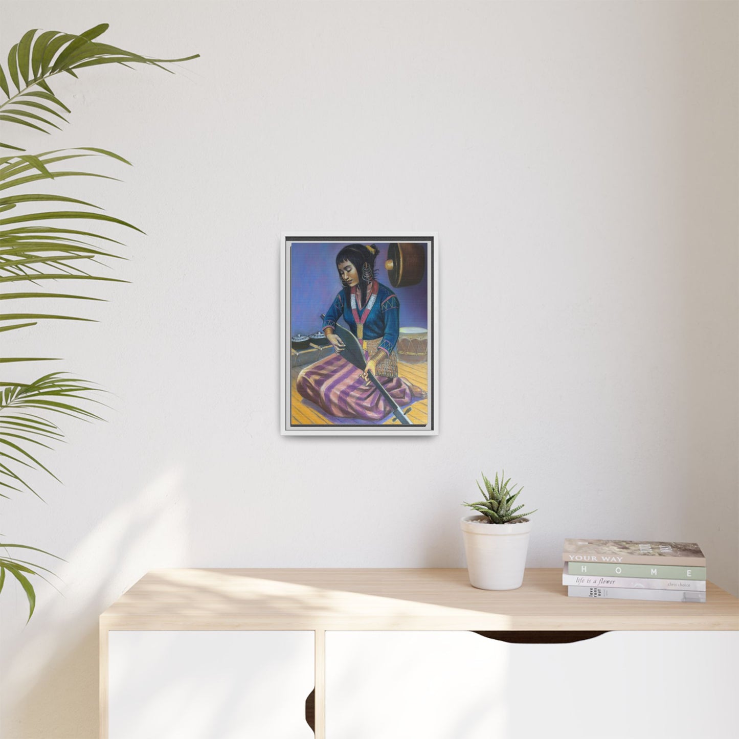 A T'boli Maiden in a Boat (2018)- Framed Canvas Print