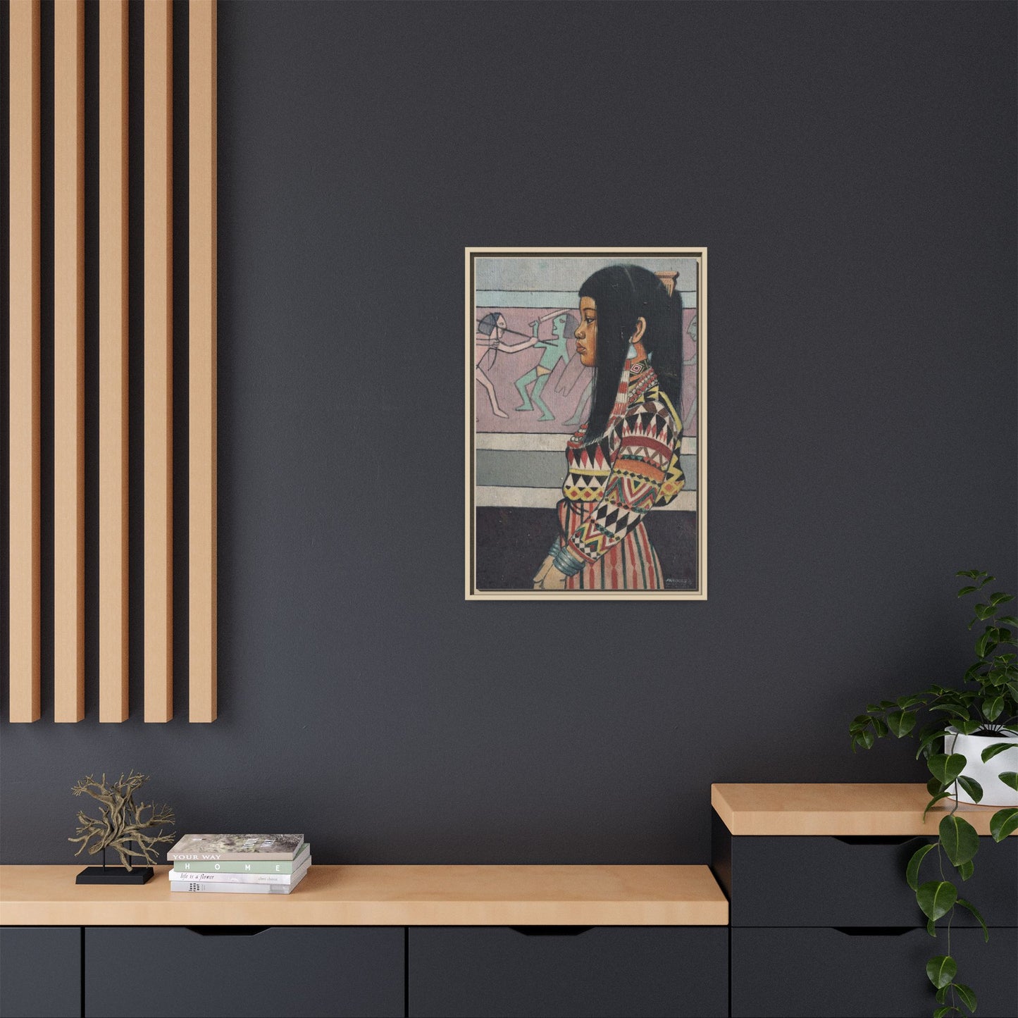 A T'boli Girl (1979) - Framed Canvas Print
