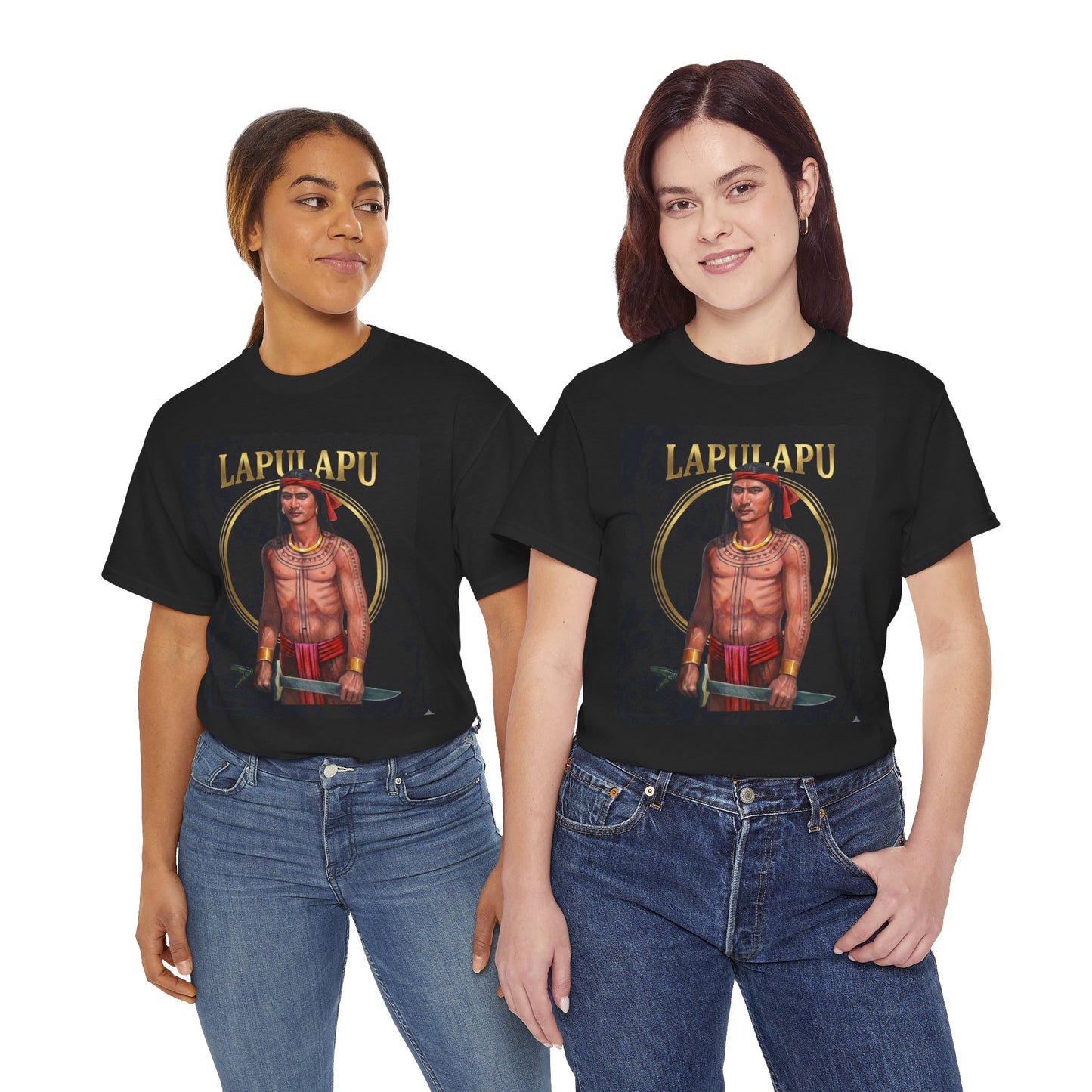 Lapulapu Warrior Black T-Shirt, Filipino Hero Graphic Tee