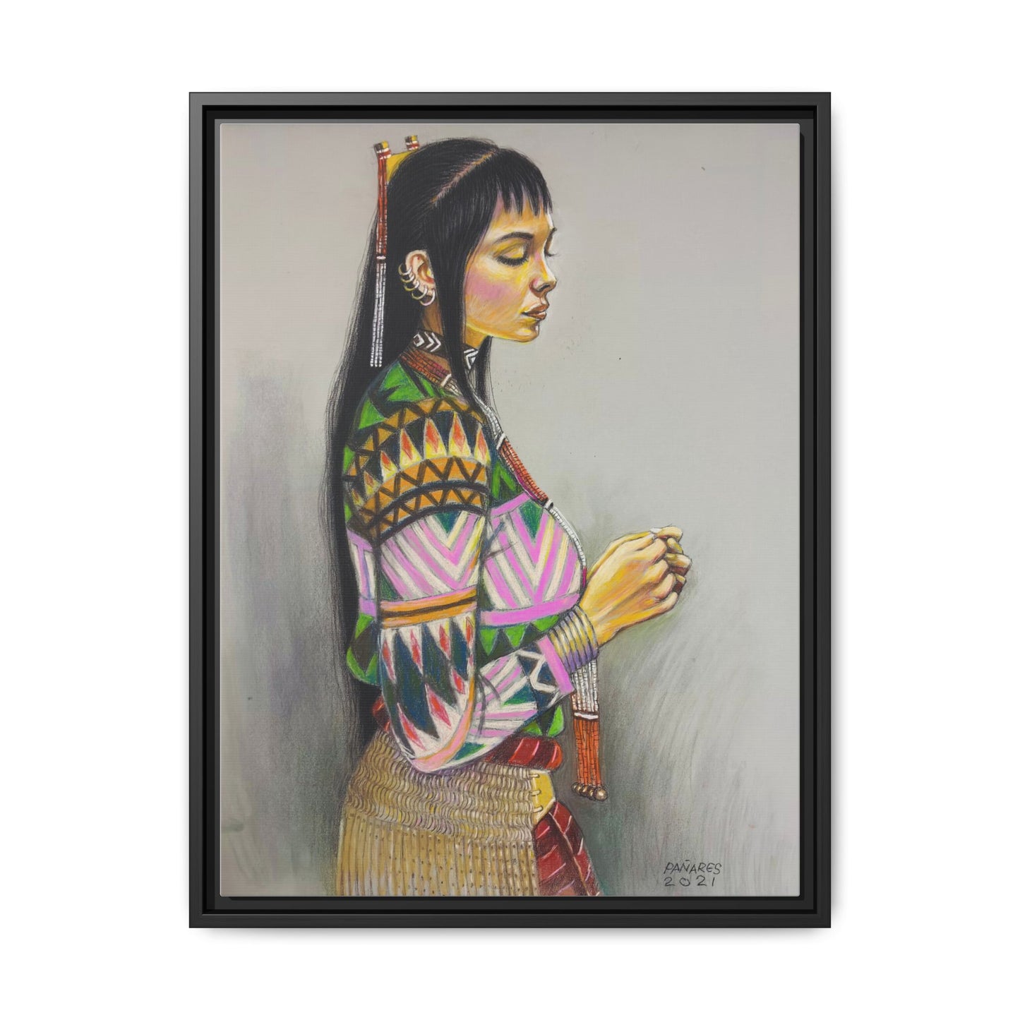 T’boli Girl (2021) - Framed Canvas Print