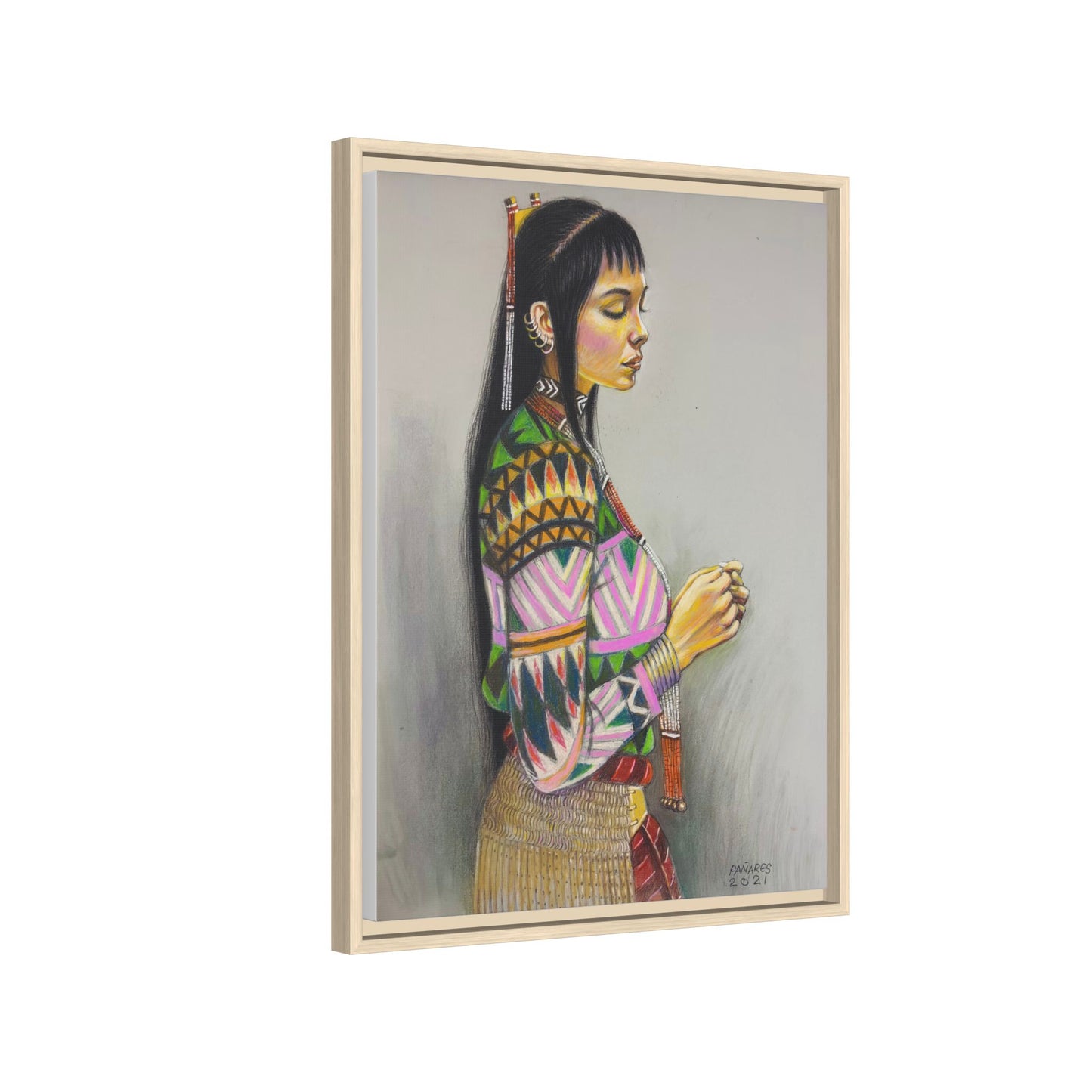 T’boli Girl (2021) - Framed Canvas Print