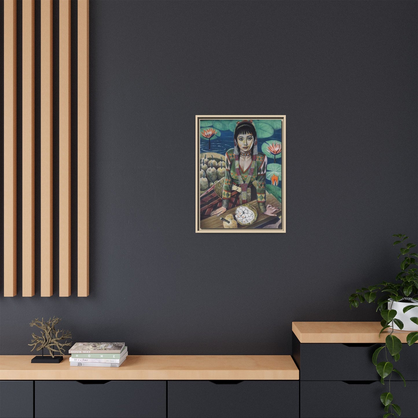 T’boli Girl with Marang (2020) - Framed Canvas Print