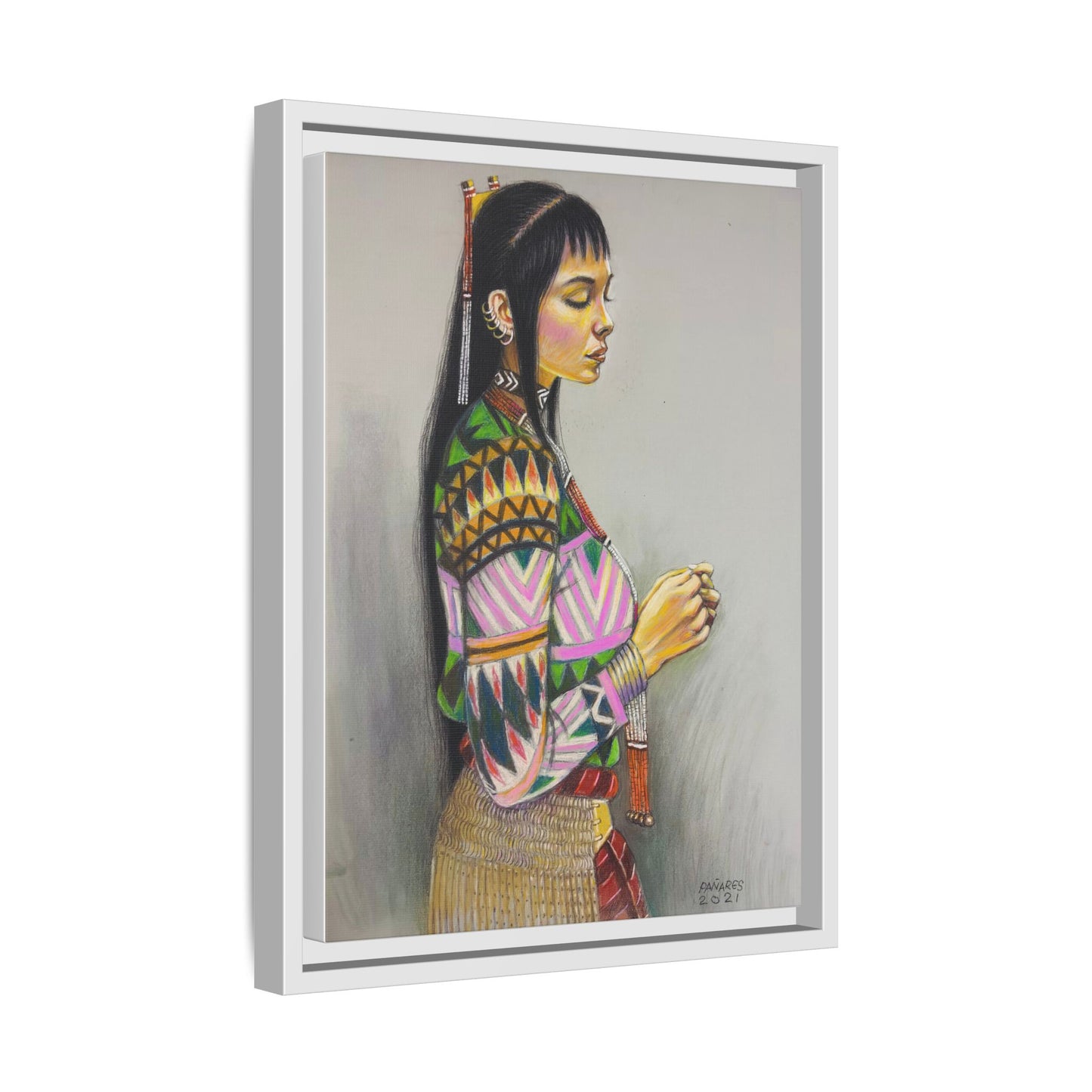 T’boli Girl (2021) - Framed Canvas Print