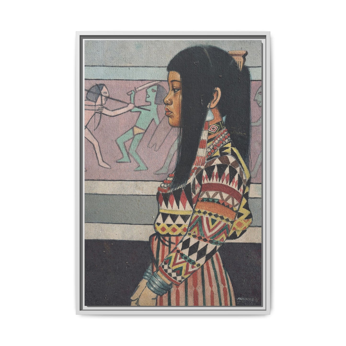 A T'boli Girl (1979) - Framed Canvas Print
