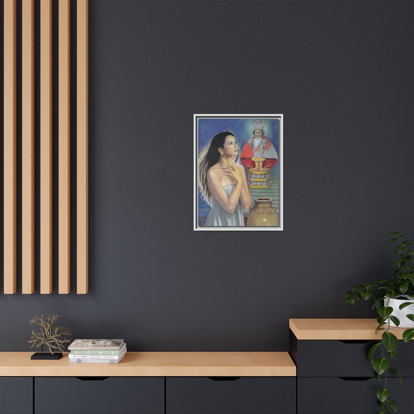 Sto. Niño and Queen Juana - Framed Canvas Print