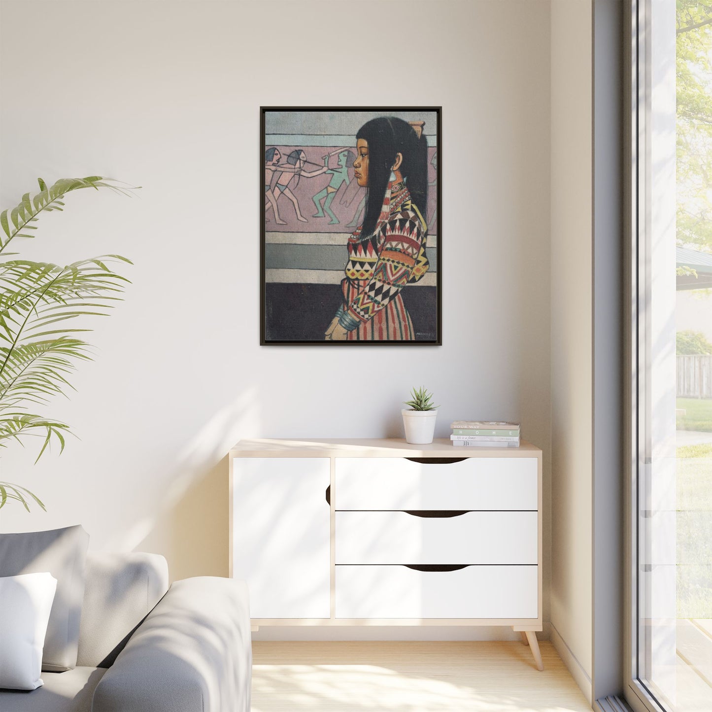 A T'boli Girl (1979) - Framed Canvas Print