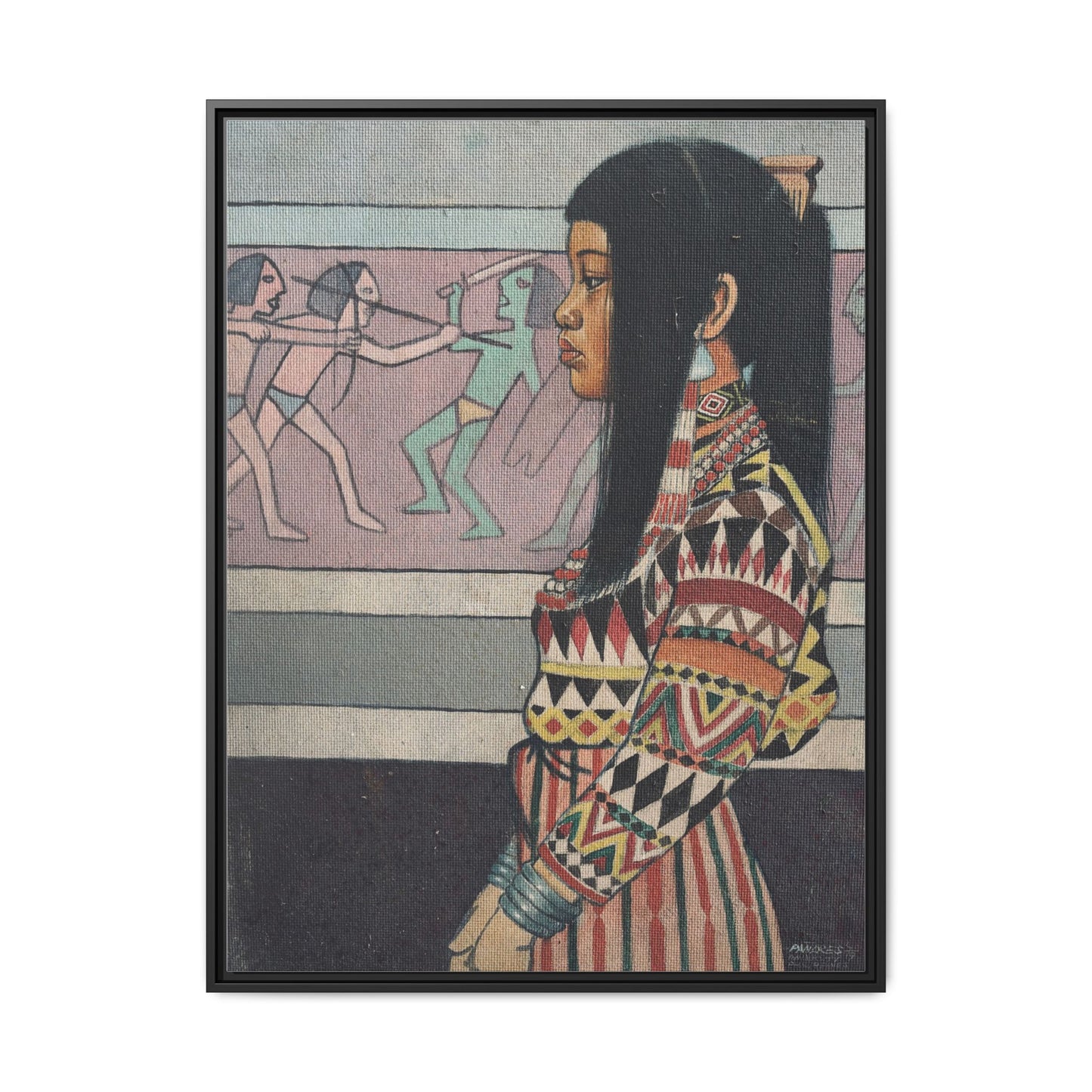 A T'boli Girl (1979) - Framed Canvas Print