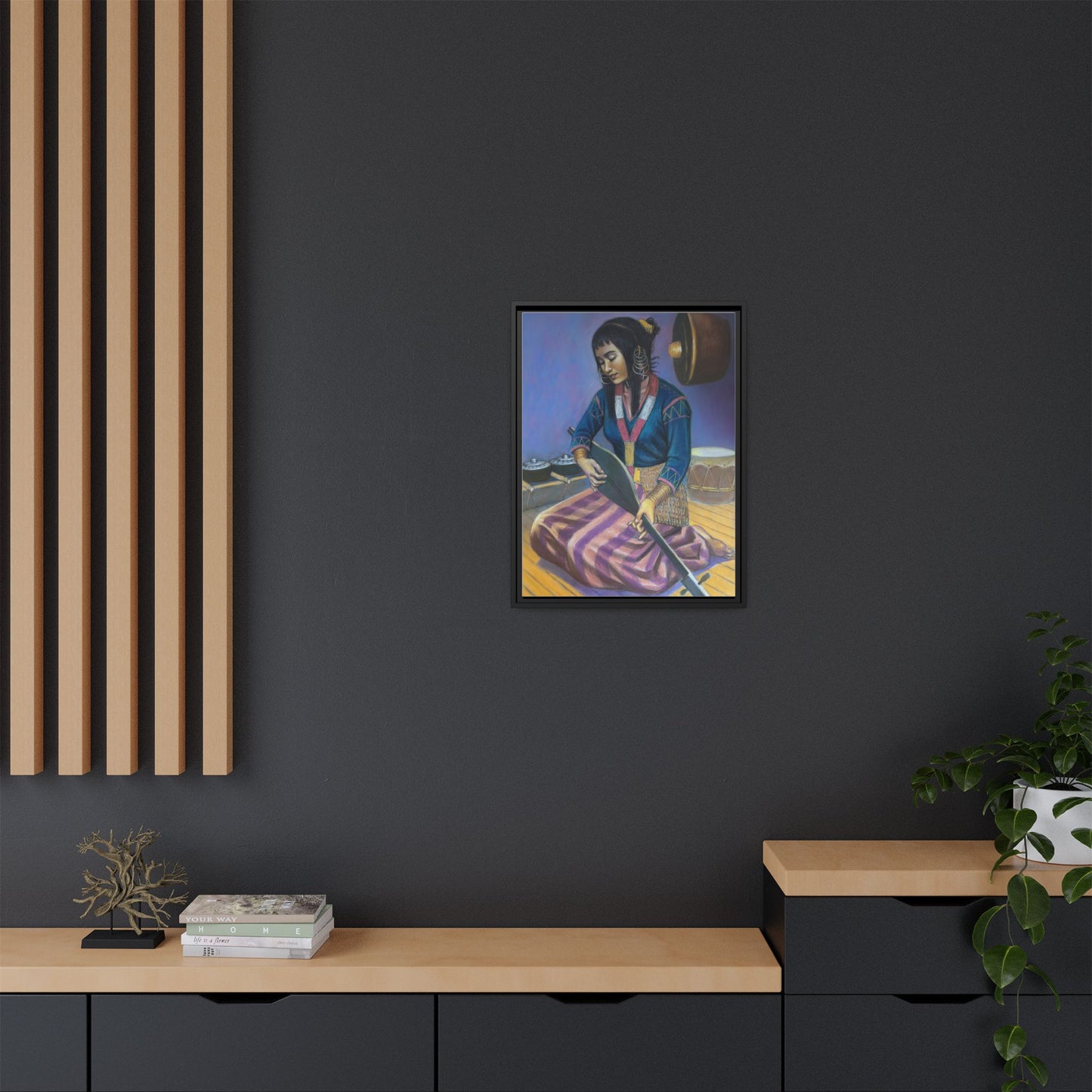 A T'boli Maiden in a Boat (2018)- Framed Canvas Print
