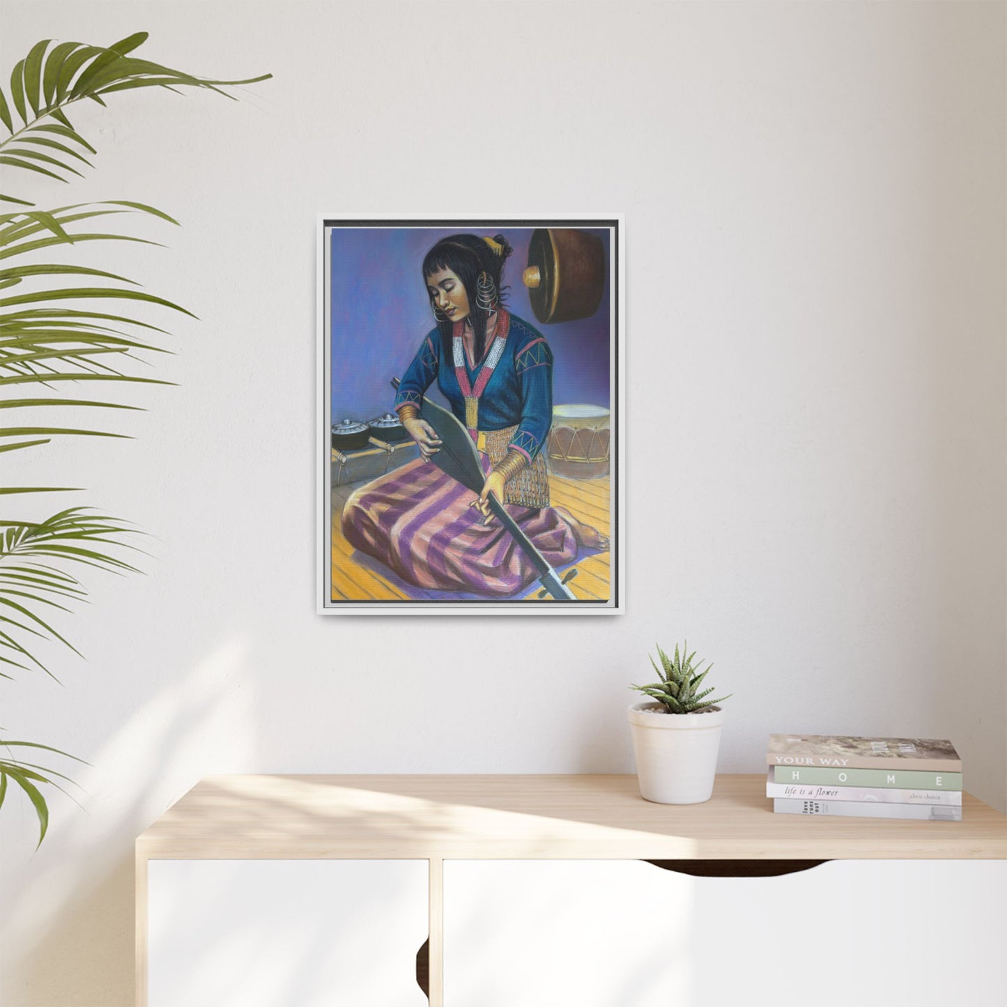 A T'boli Maiden in a Boat (2018)- Framed Canvas Print