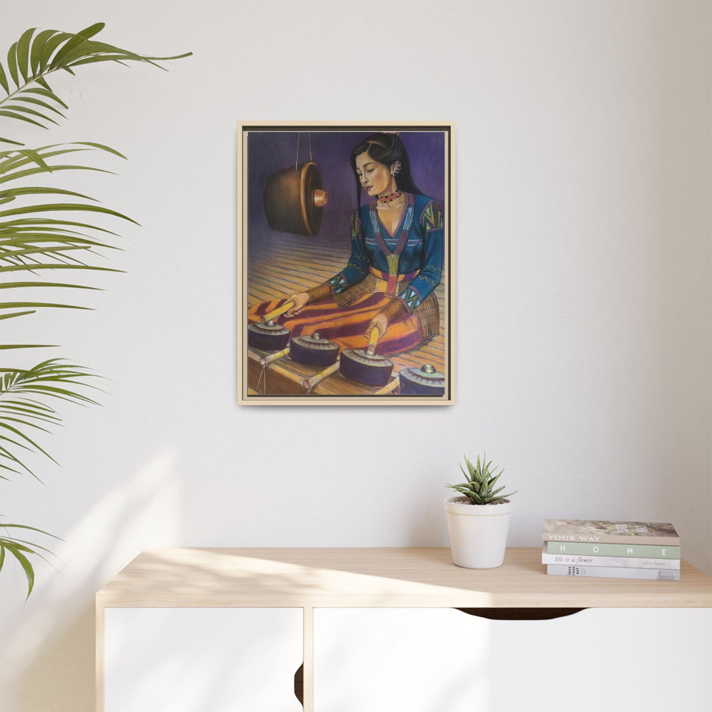 A T'boli Musician (2018) - Framed Canvas Print