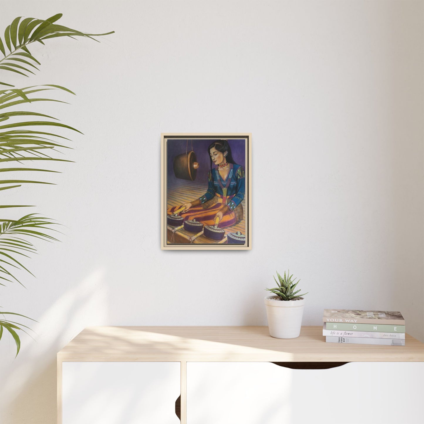 A T'boli Musician (2018) - Framed Canvas Print
