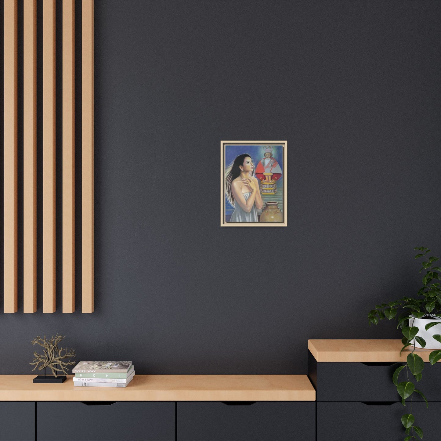 Sto. Niño and Queen Juana - Framed Canvas Print