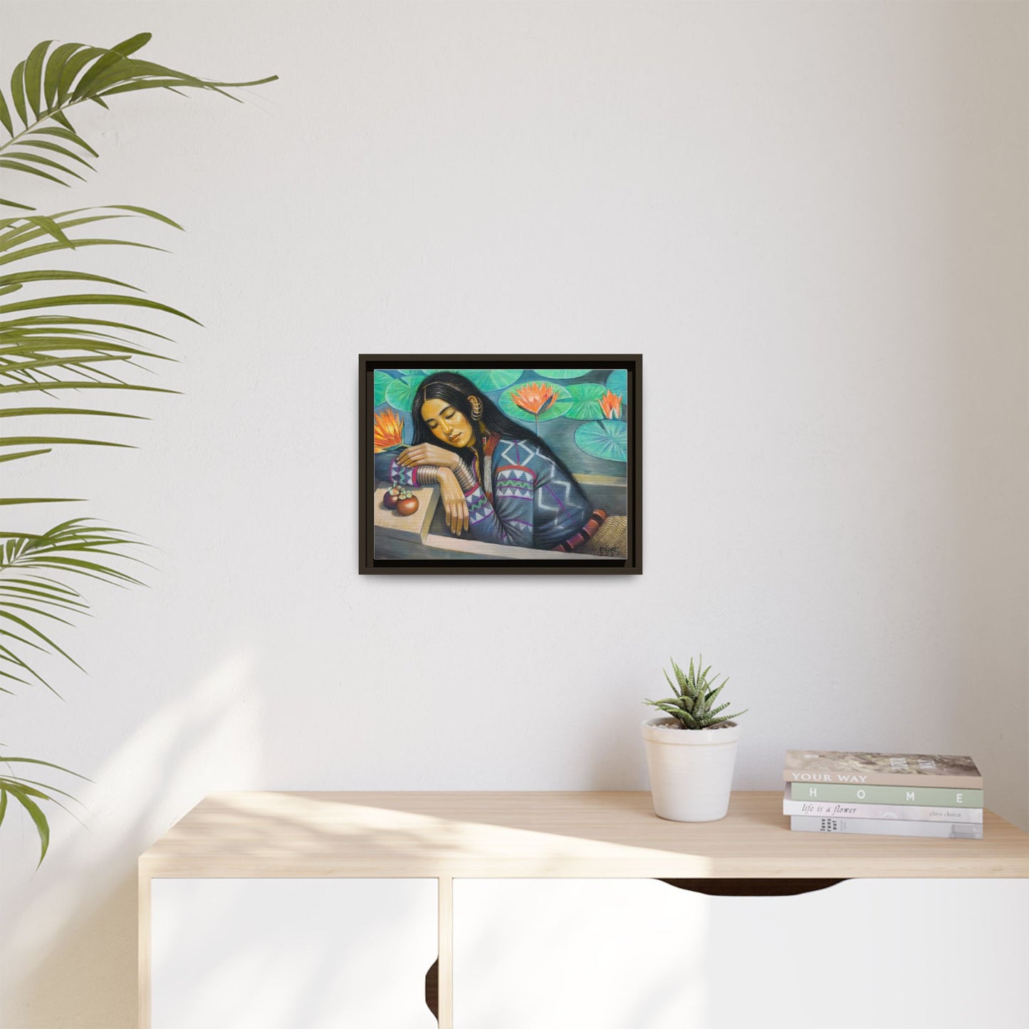 T'boli Girl by the Lake (2021)- Framed Canvas Print