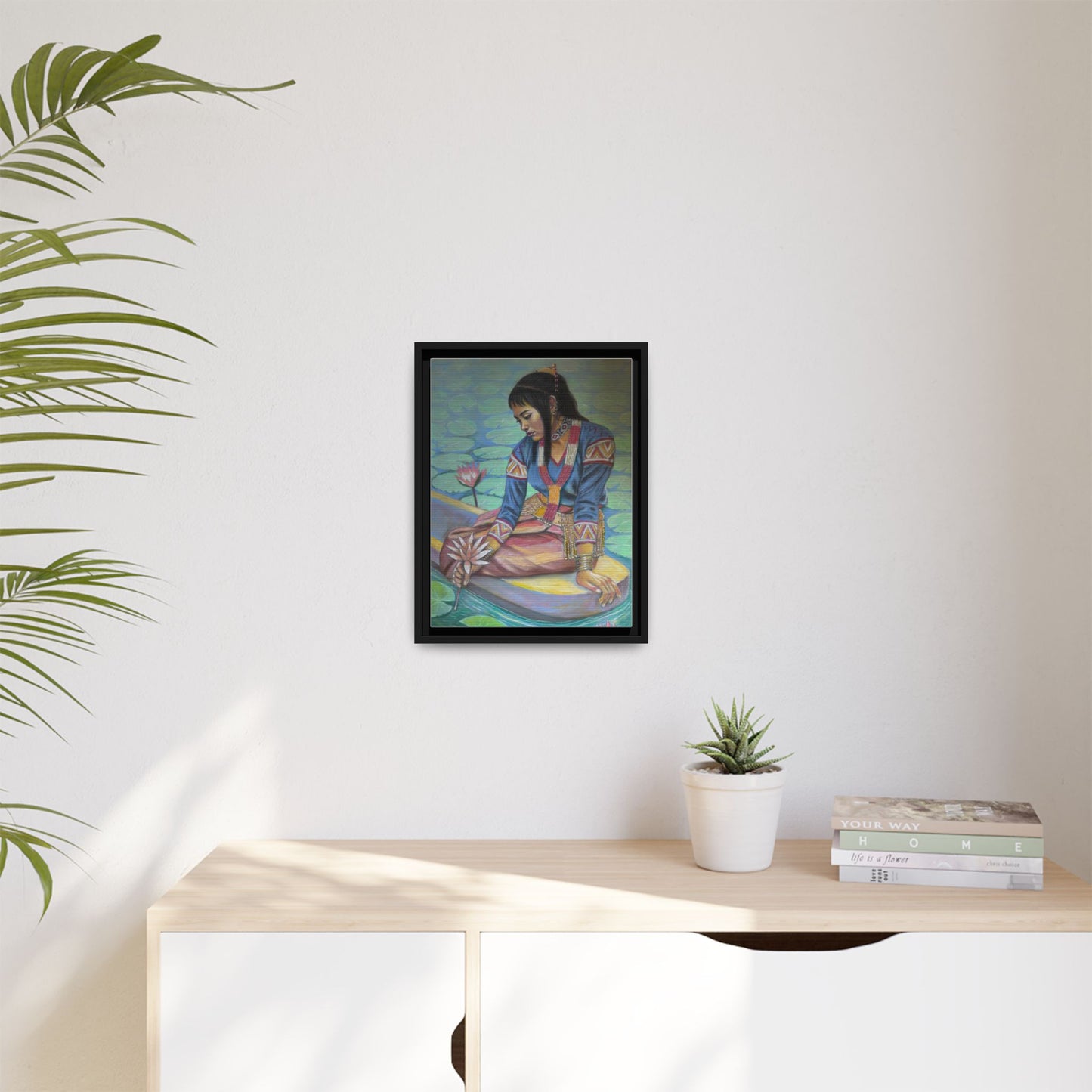 A T'boli Maiden in a Boat (2018)- Framed Canvas Print