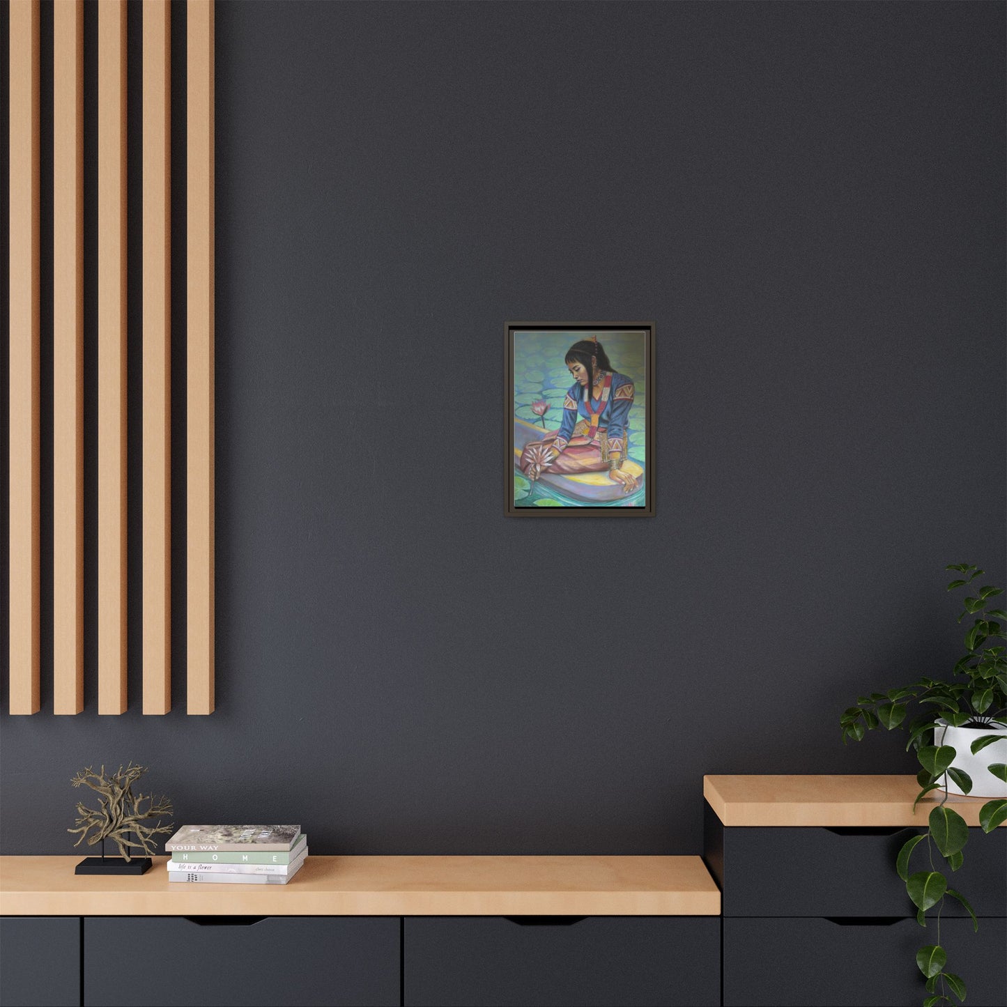 A T'boli Maiden in a Boat (2018)- Framed Canvas Print