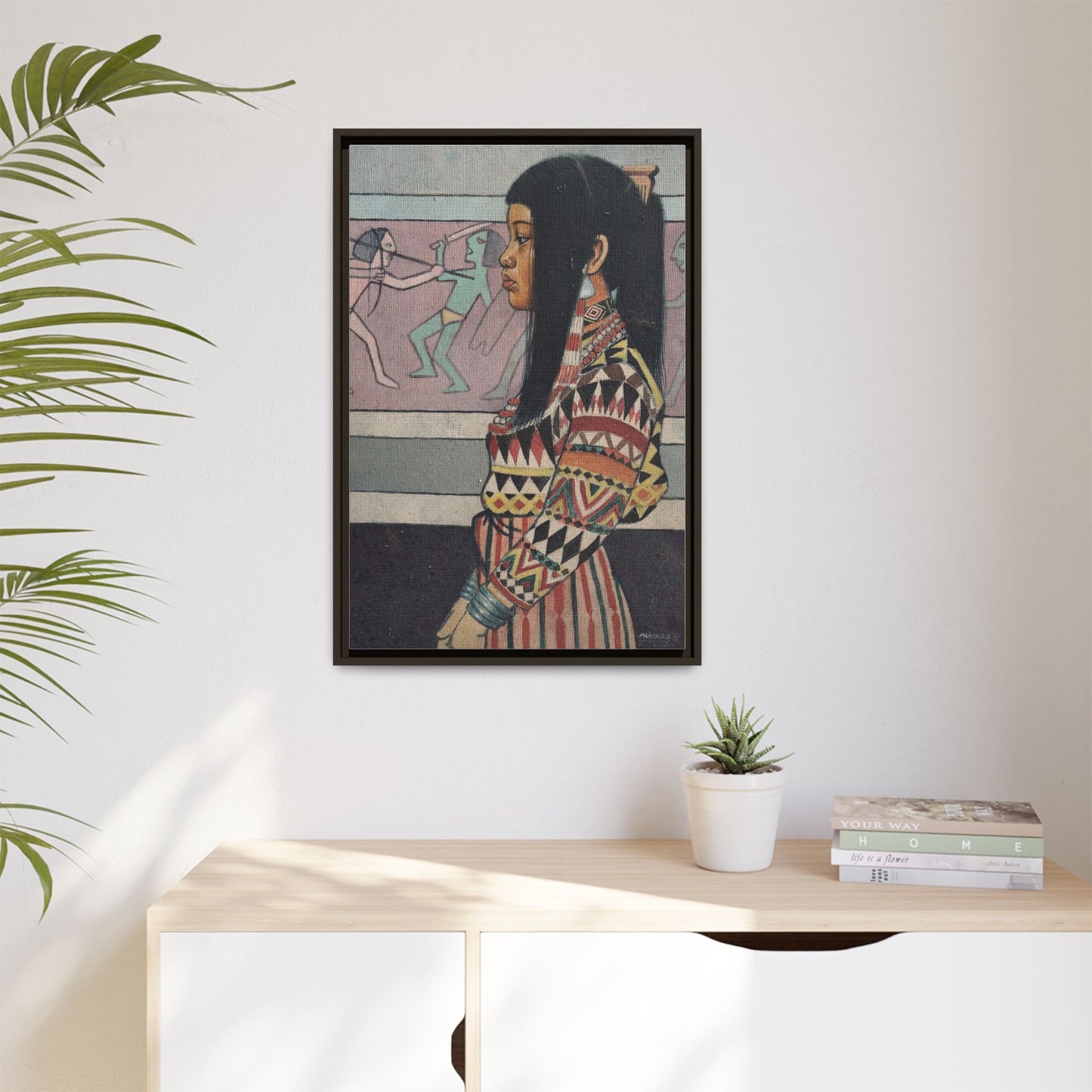 A T'boli Girl (1979) - Framed Canvas Print