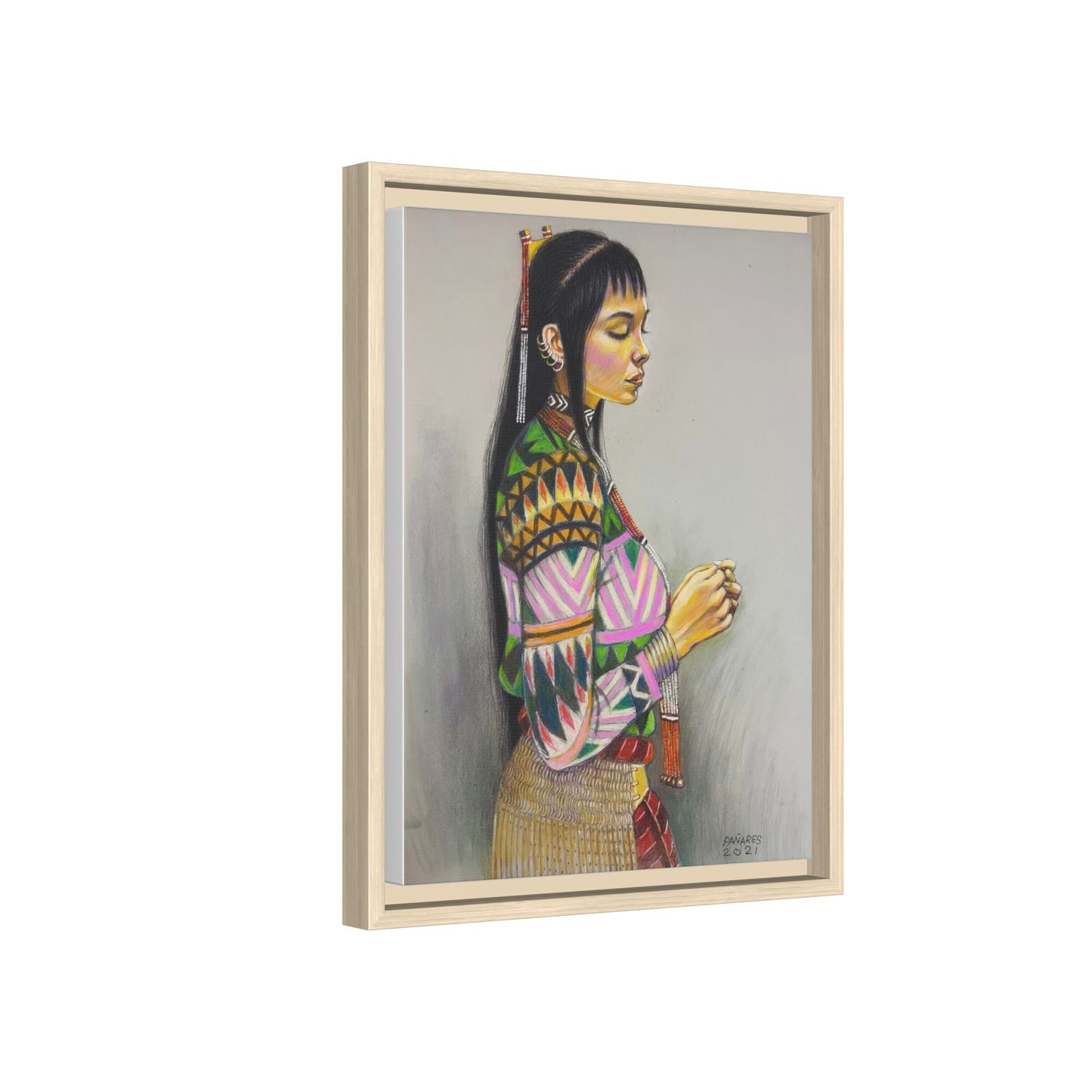 T’boli Girl (2021) - Framed Canvas Print