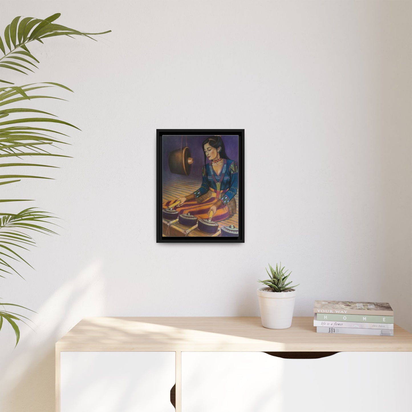 A T'boli Musician (2018) - Framed Canvas Print