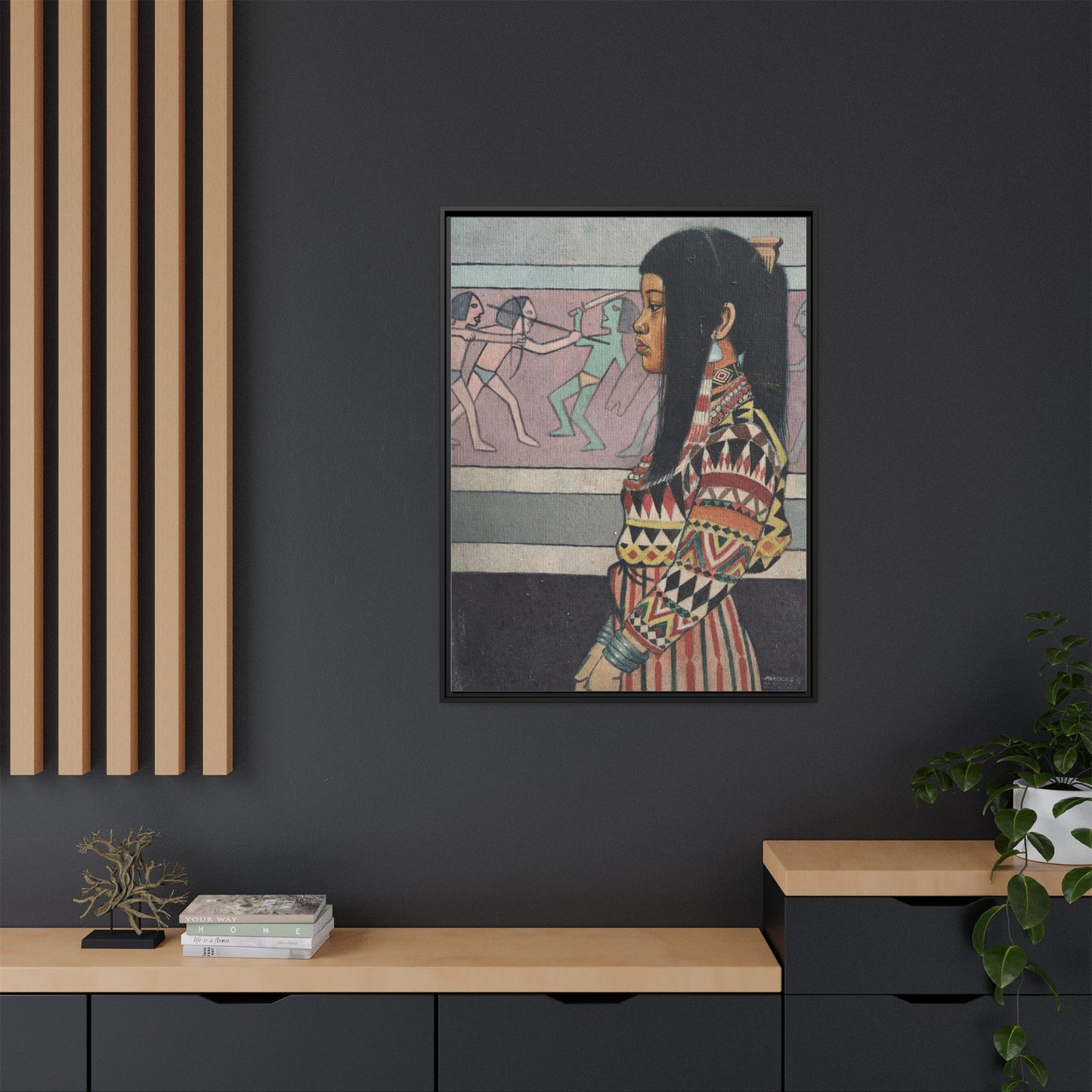 A T'boli Girl (1979) - Framed Canvas Print