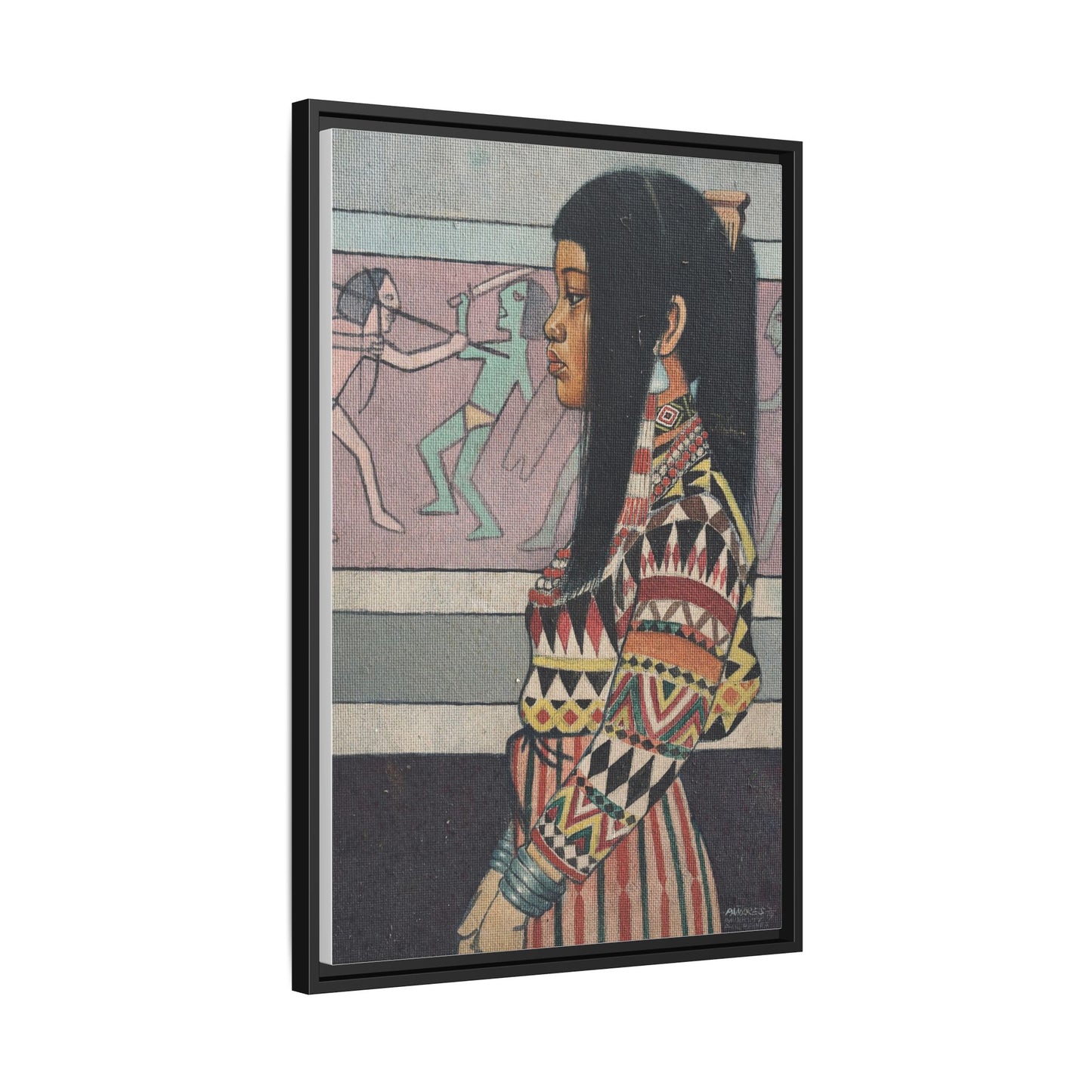 A T'boli Girl (1979) - Framed Canvas Print