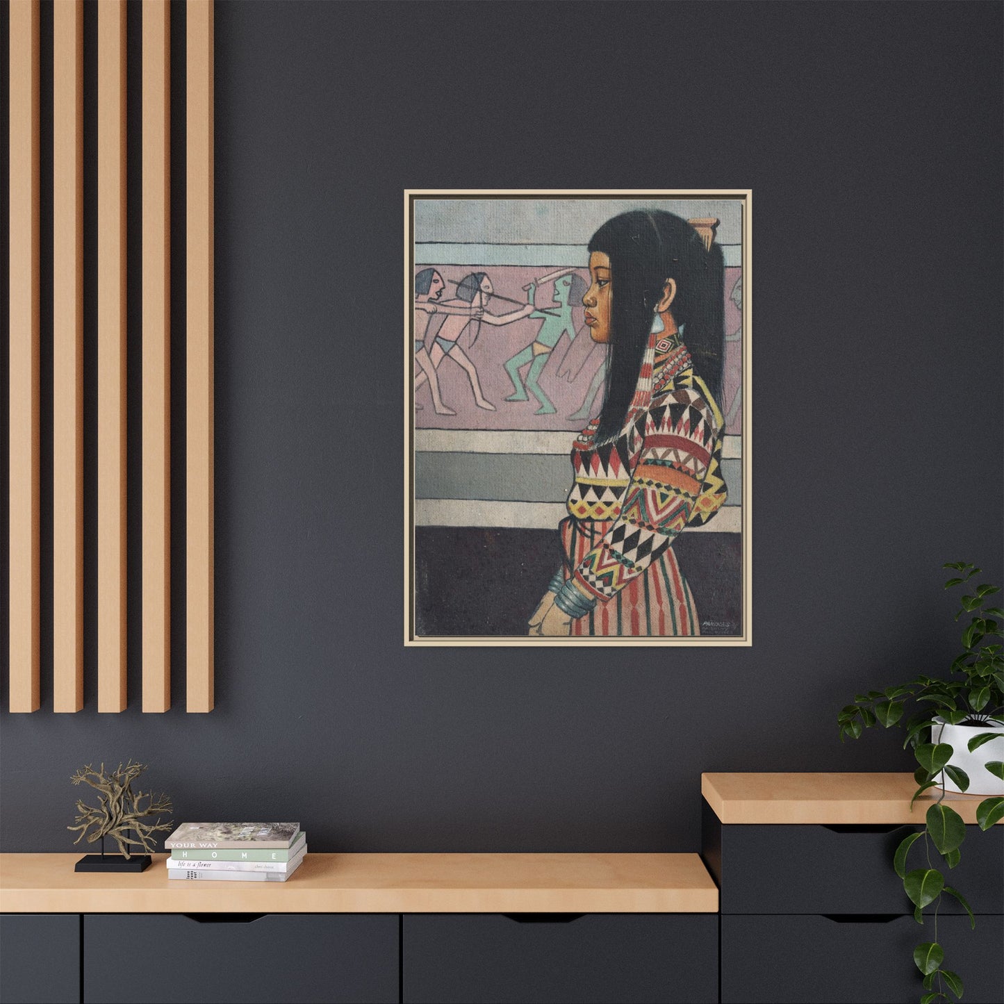 A T'boli Girl (1979) - Framed Canvas Print