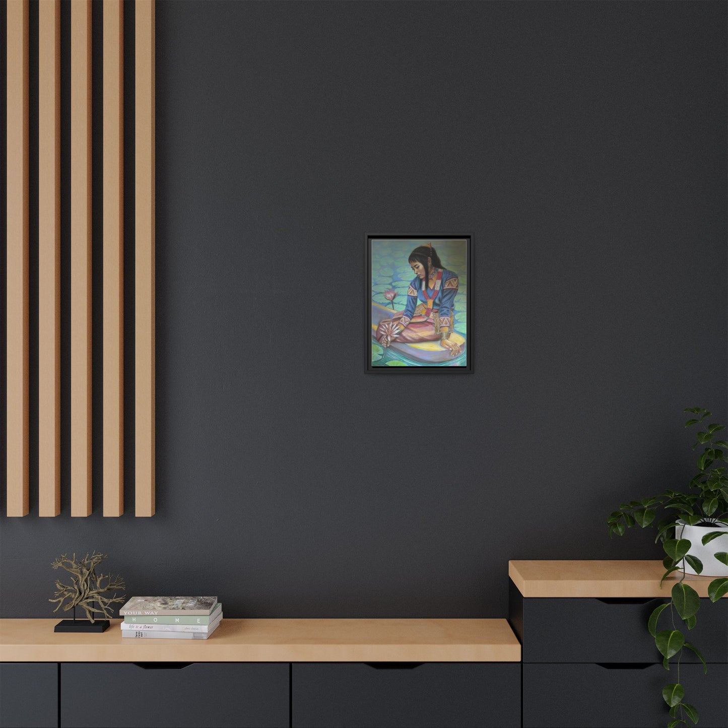 A T'boli Maiden in a Boat (2018)- Framed Canvas Print