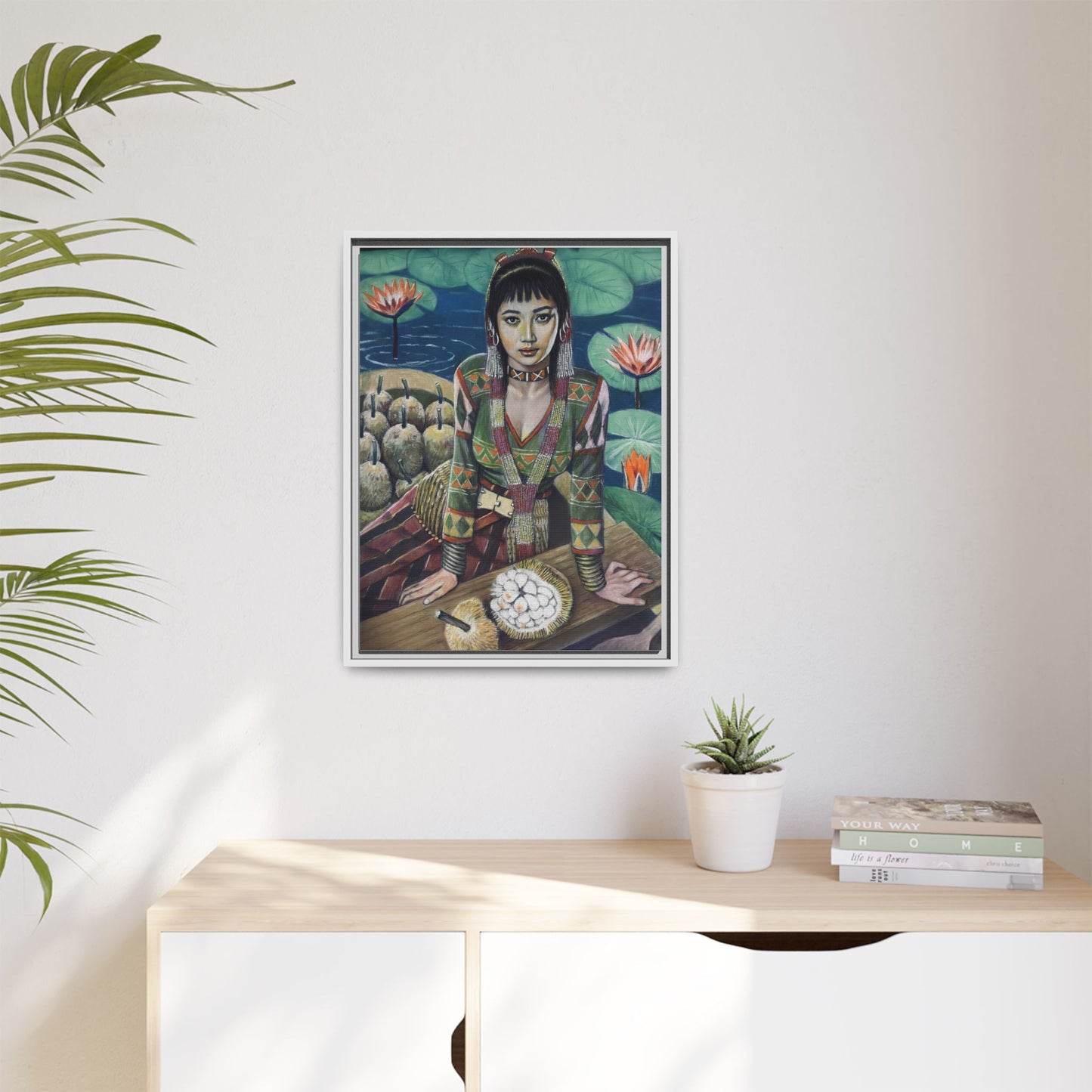 T’boli Girl with Marang (2020) - Framed Canvas Print