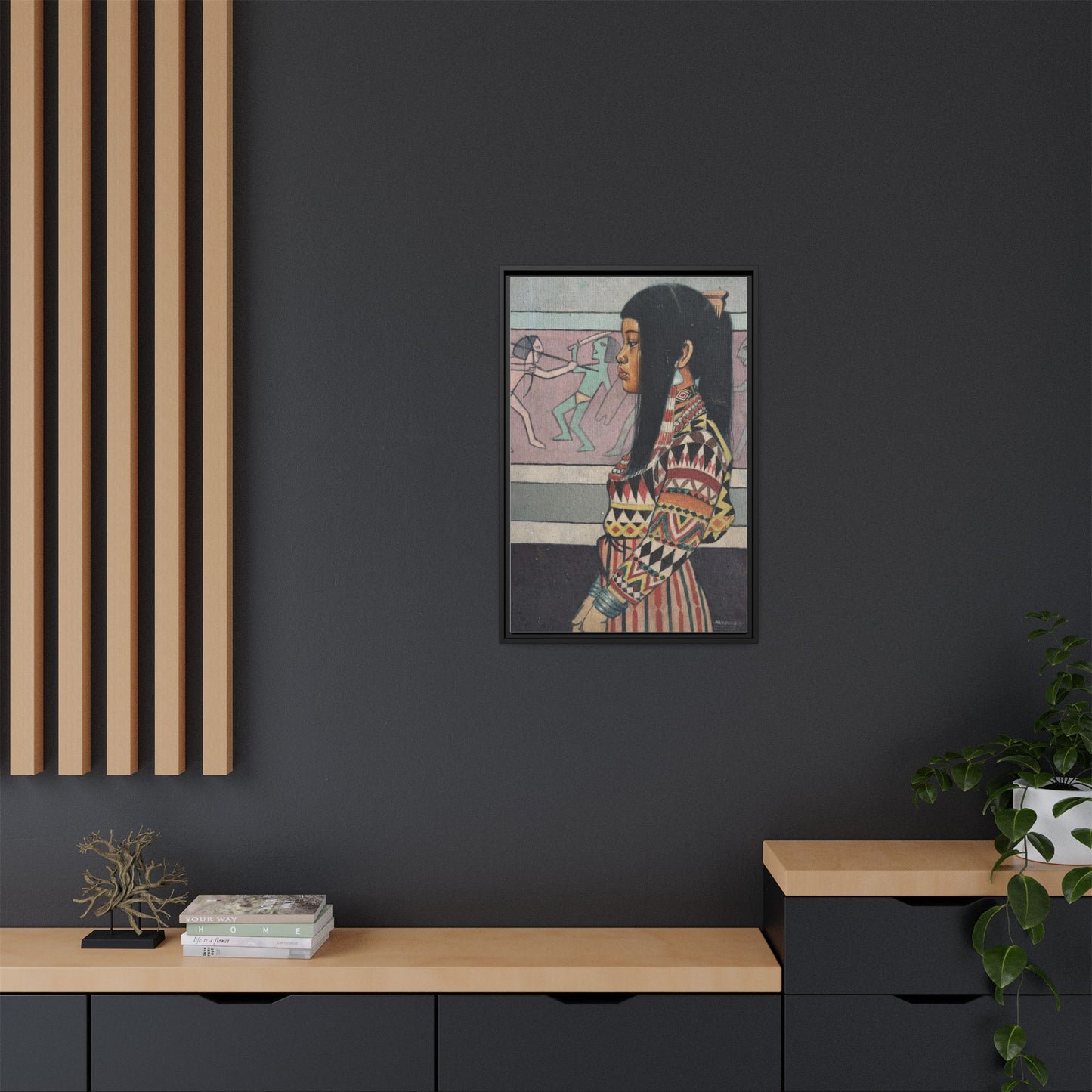 A T'boli Girl (1979) - Framed Canvas Print
