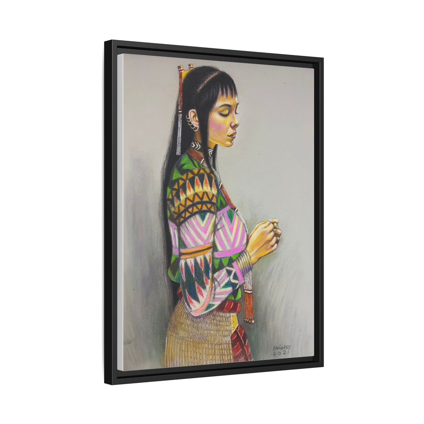 T’boli Girl (2021) - Framed Canvas Print