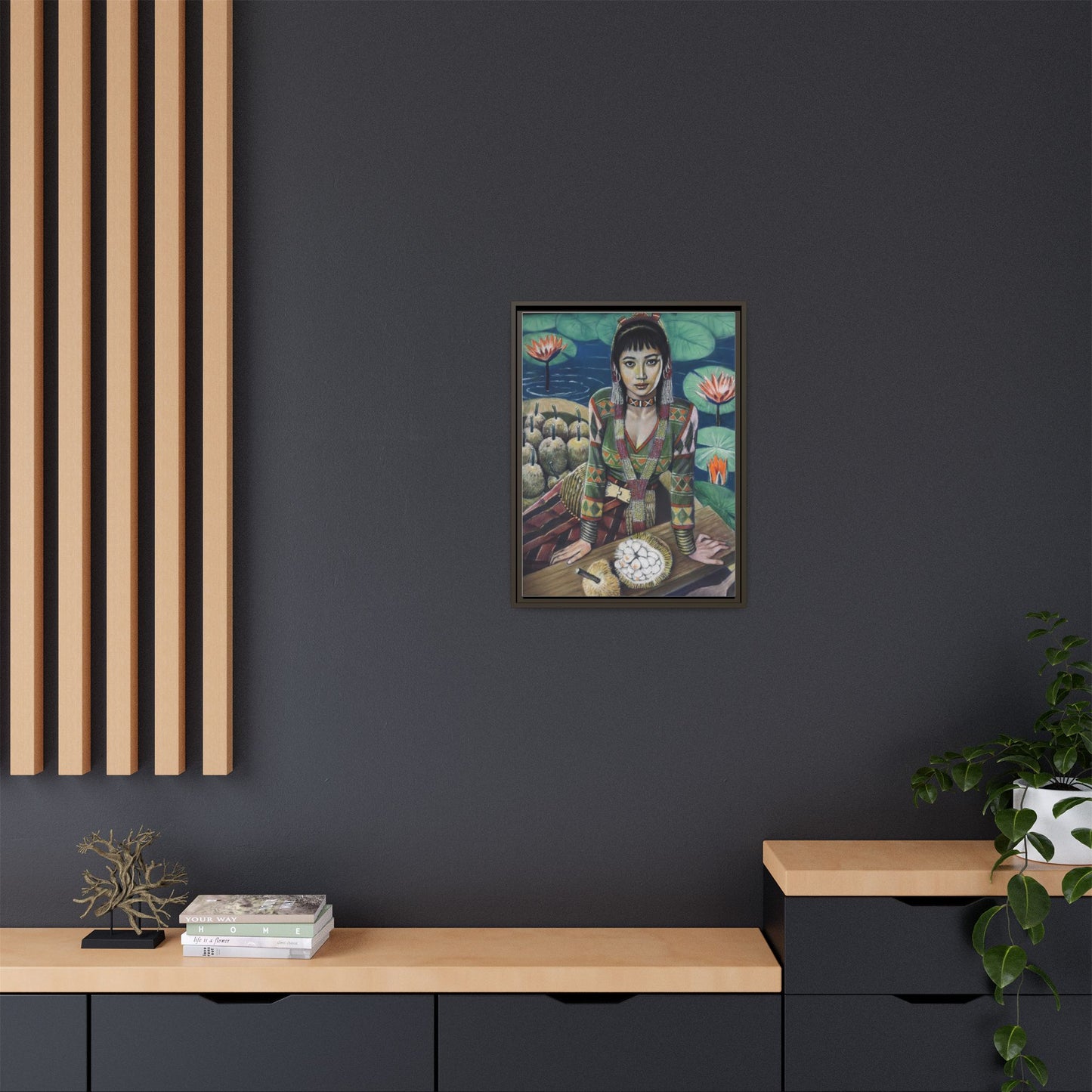 T’boli Girl with Marang (2020) - Framed Canvas Print