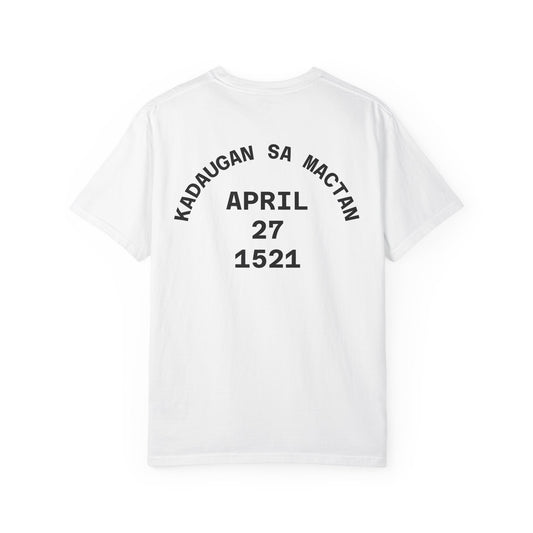 Lapulapu Warrior White T-Shirt, Kadaugan sa Mactan Heritage Graphic Tee