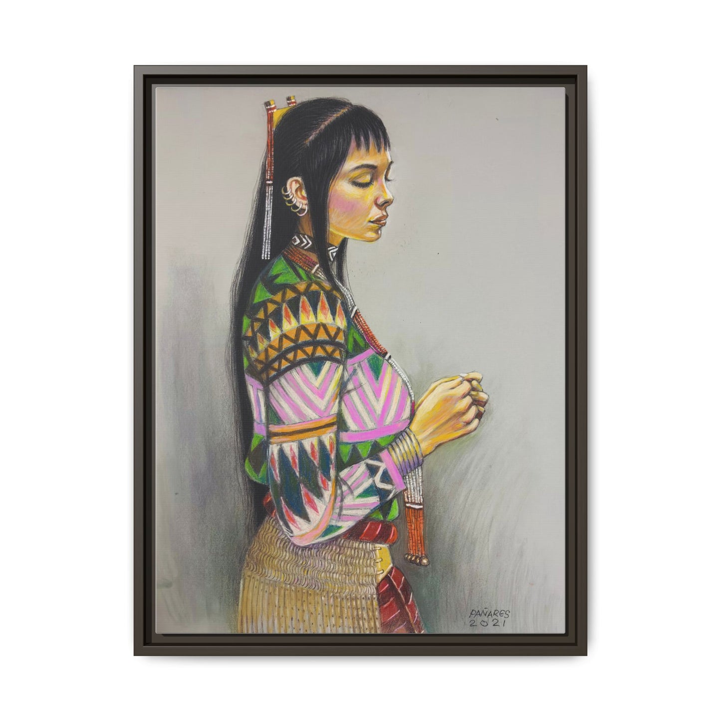 T’boli Girl (2021) - Framed Canvas Print