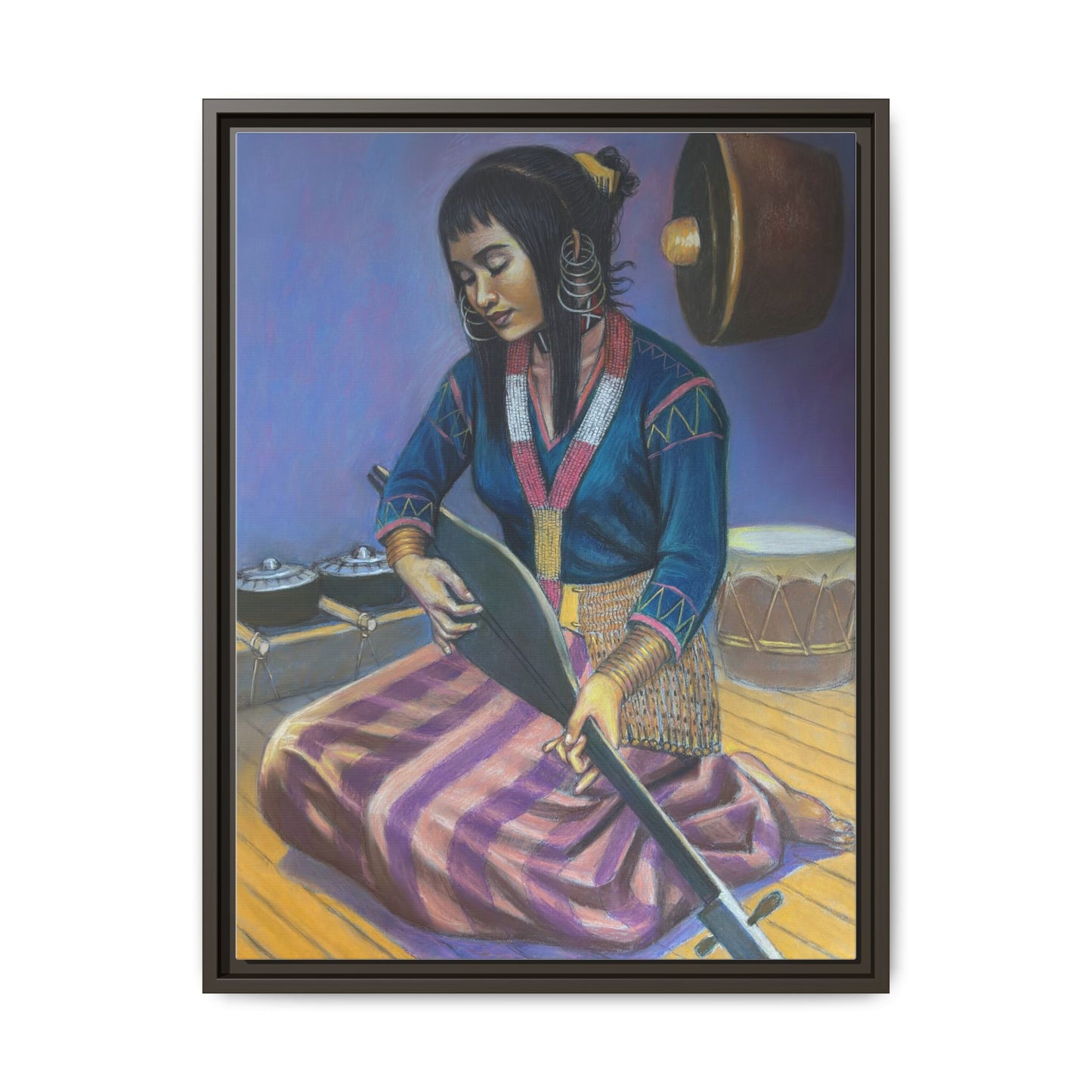 A T'boli Maiden in a Boat (2018)- Framed Canvas Print