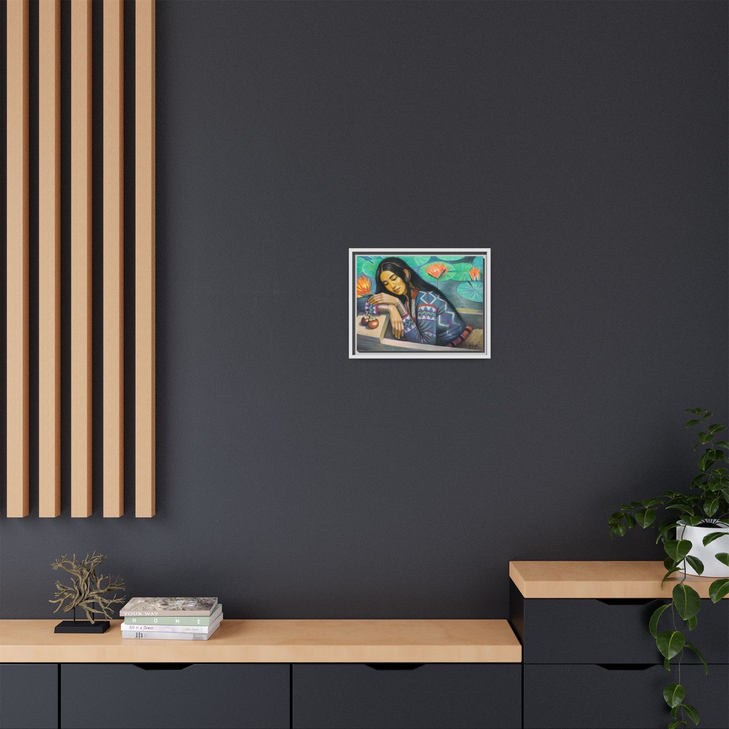 T'boli Girl by the Lake (2021)- Framed Canvas Print