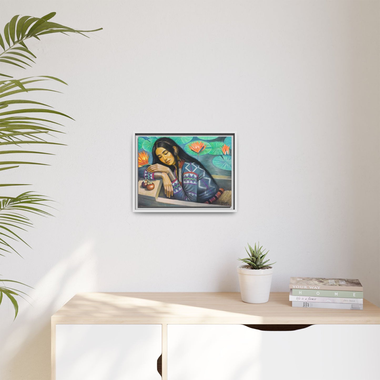 T'boli Girl by the Lake (2021)- Framed Canvas Print