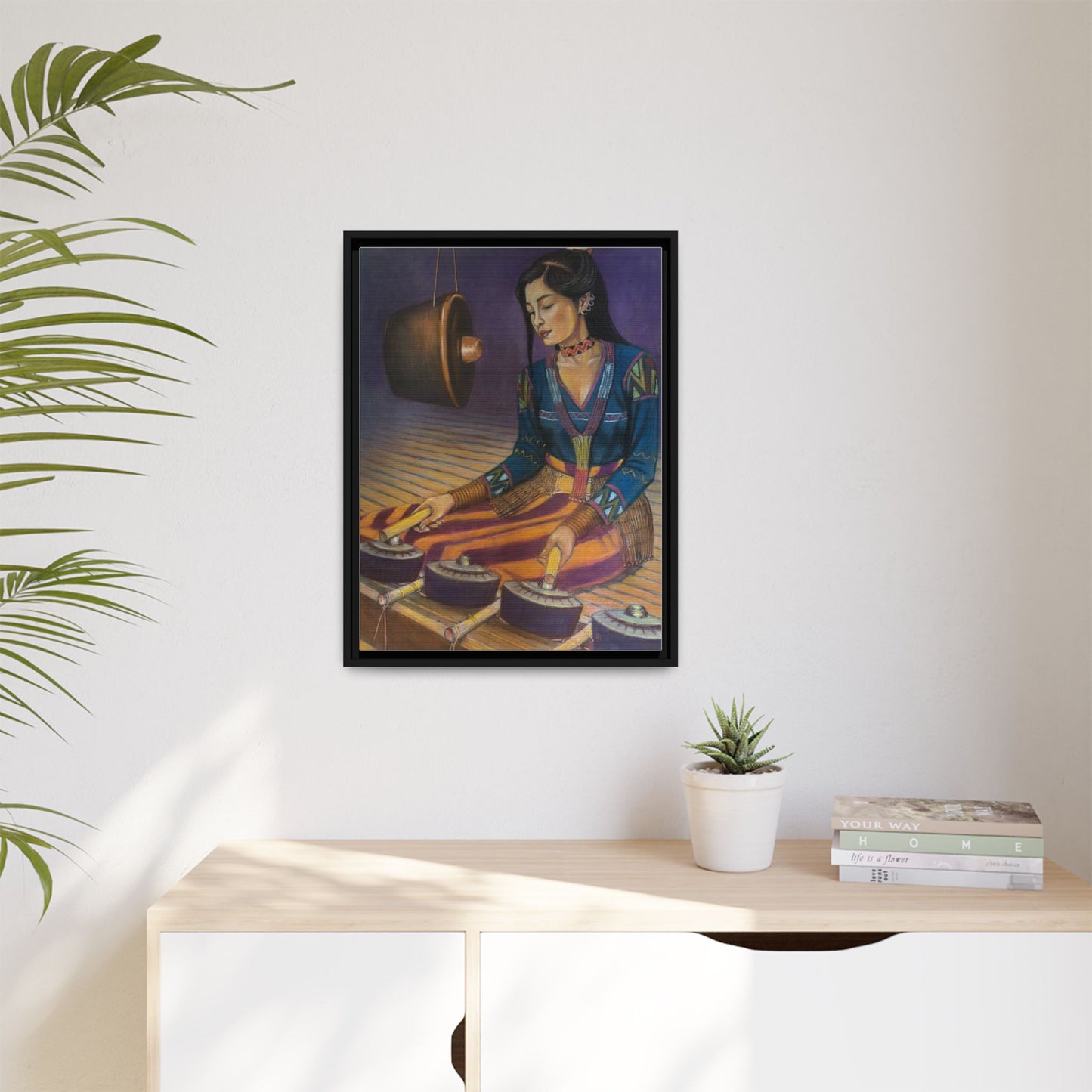 A T'boli Musician (2018) - Framed Canvas Print