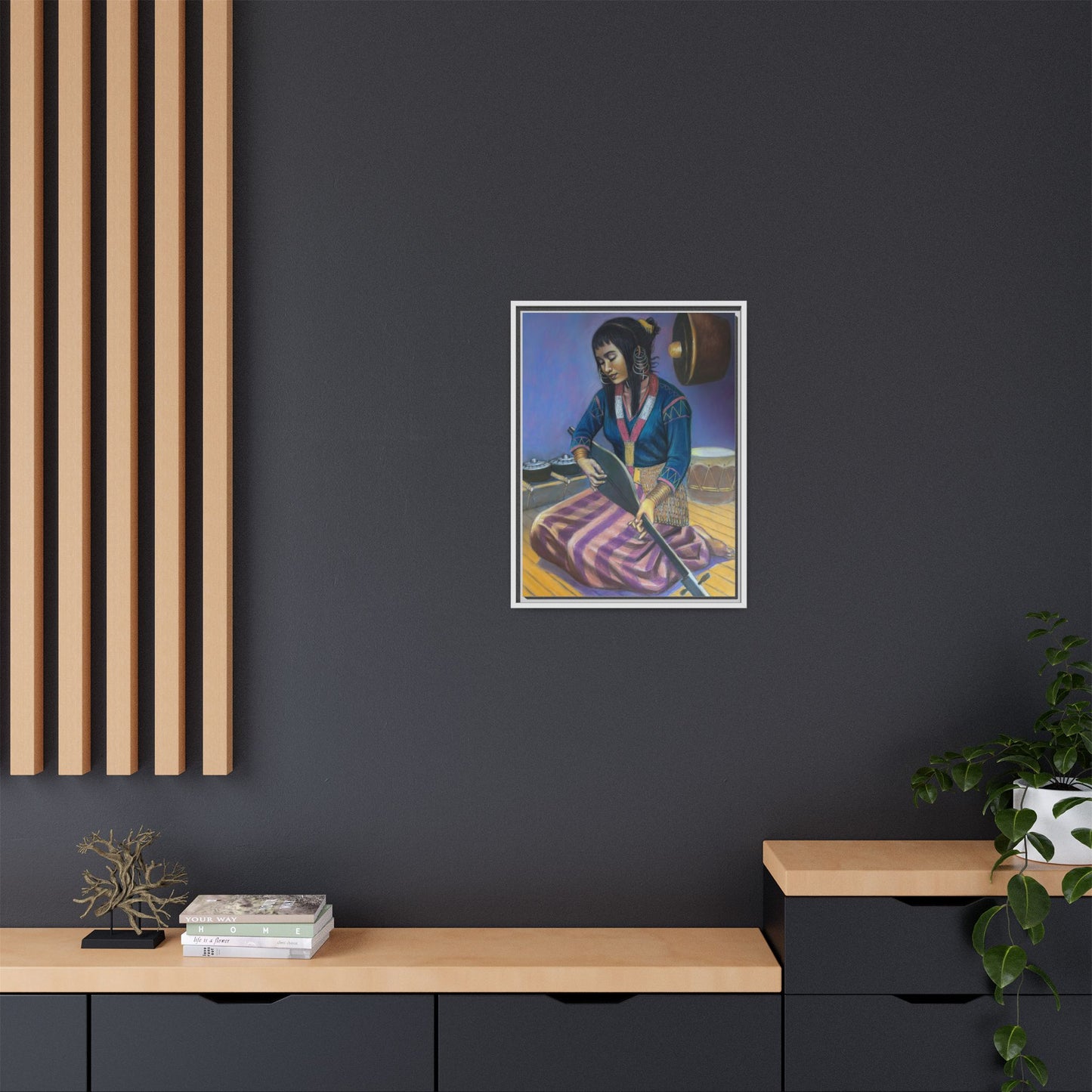 A T'boli Maiden in a Boat (2018)- Framed Canvas Print