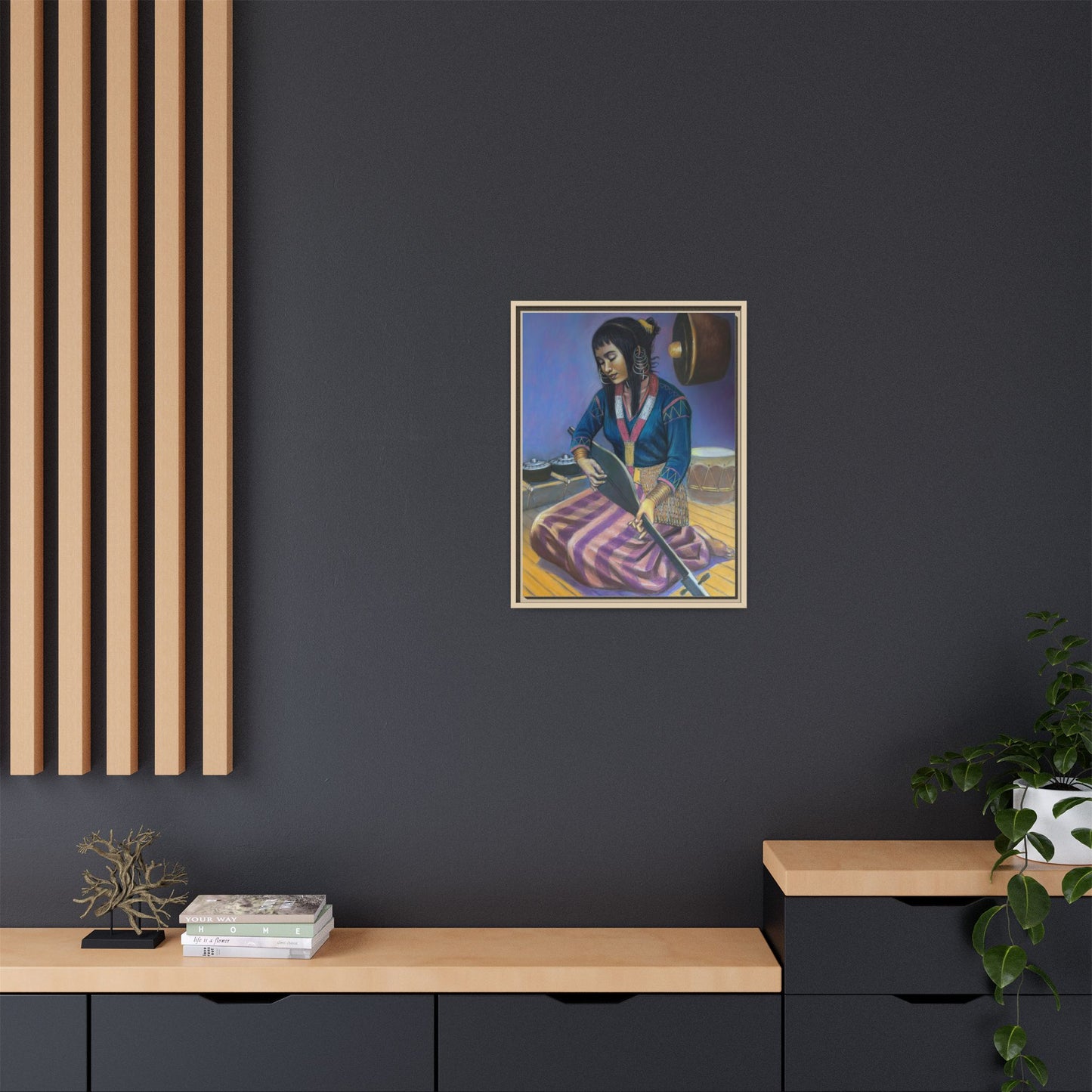 A T'boli Maiden in a Boat (2018)- Framed Canvas Print