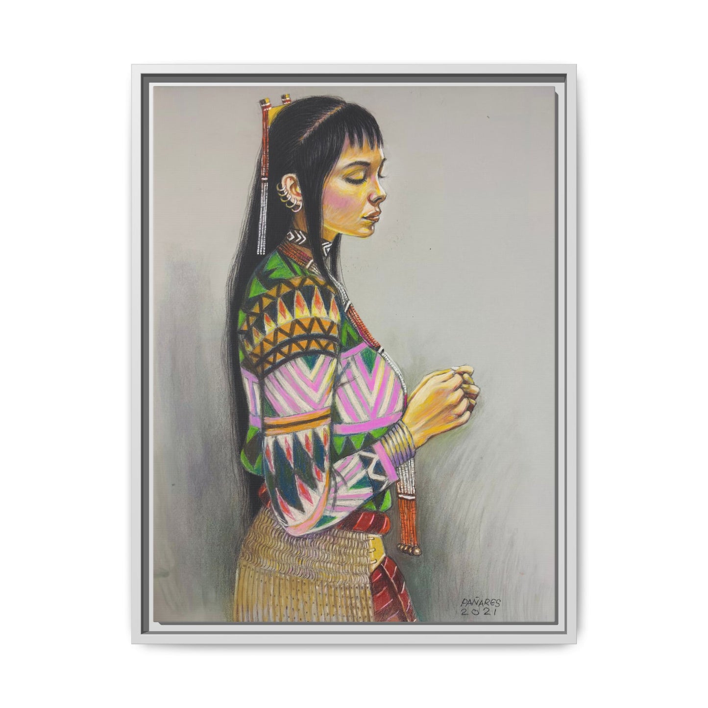 T’boli Girl (2021) - Framed Canvas Print